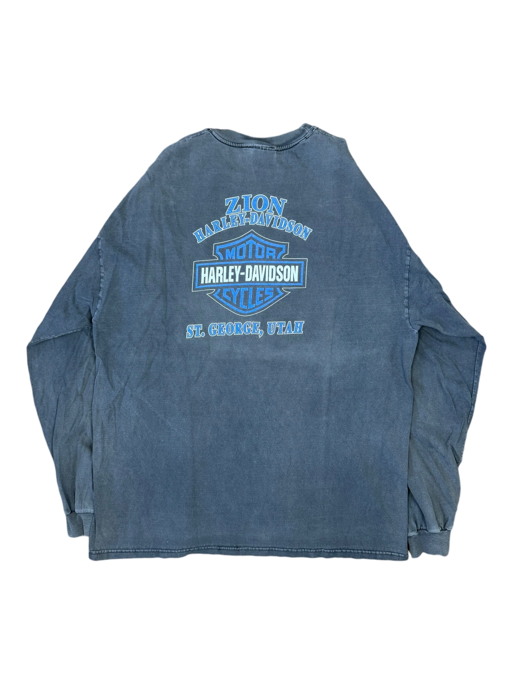 Harley Davidson 90s Eagle Flames Faded Size XL