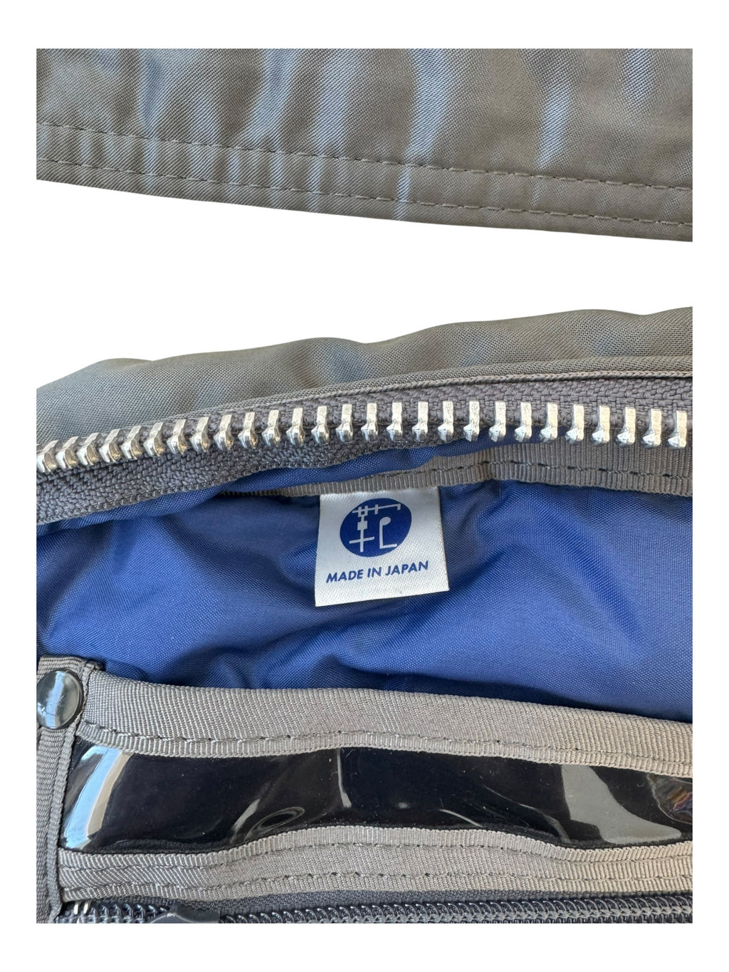 Porter Tokyo 90s Grey Silk Laptop Shoulder Bag