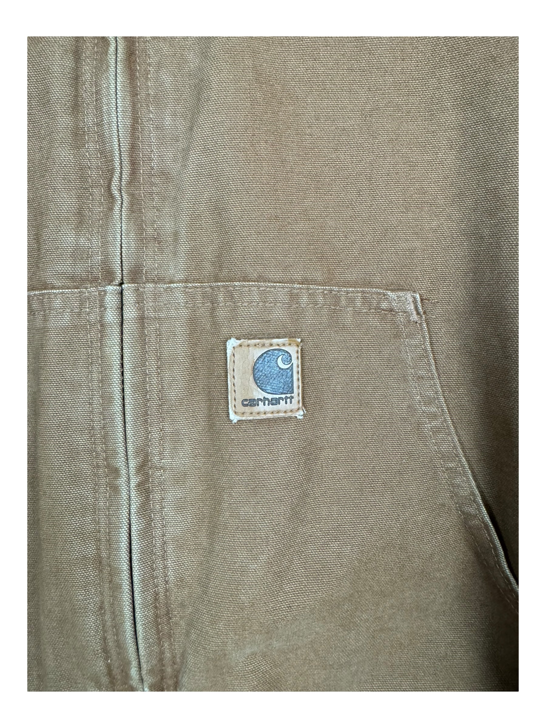 Carhartt 90s Tan Hooded Jacket Size Large