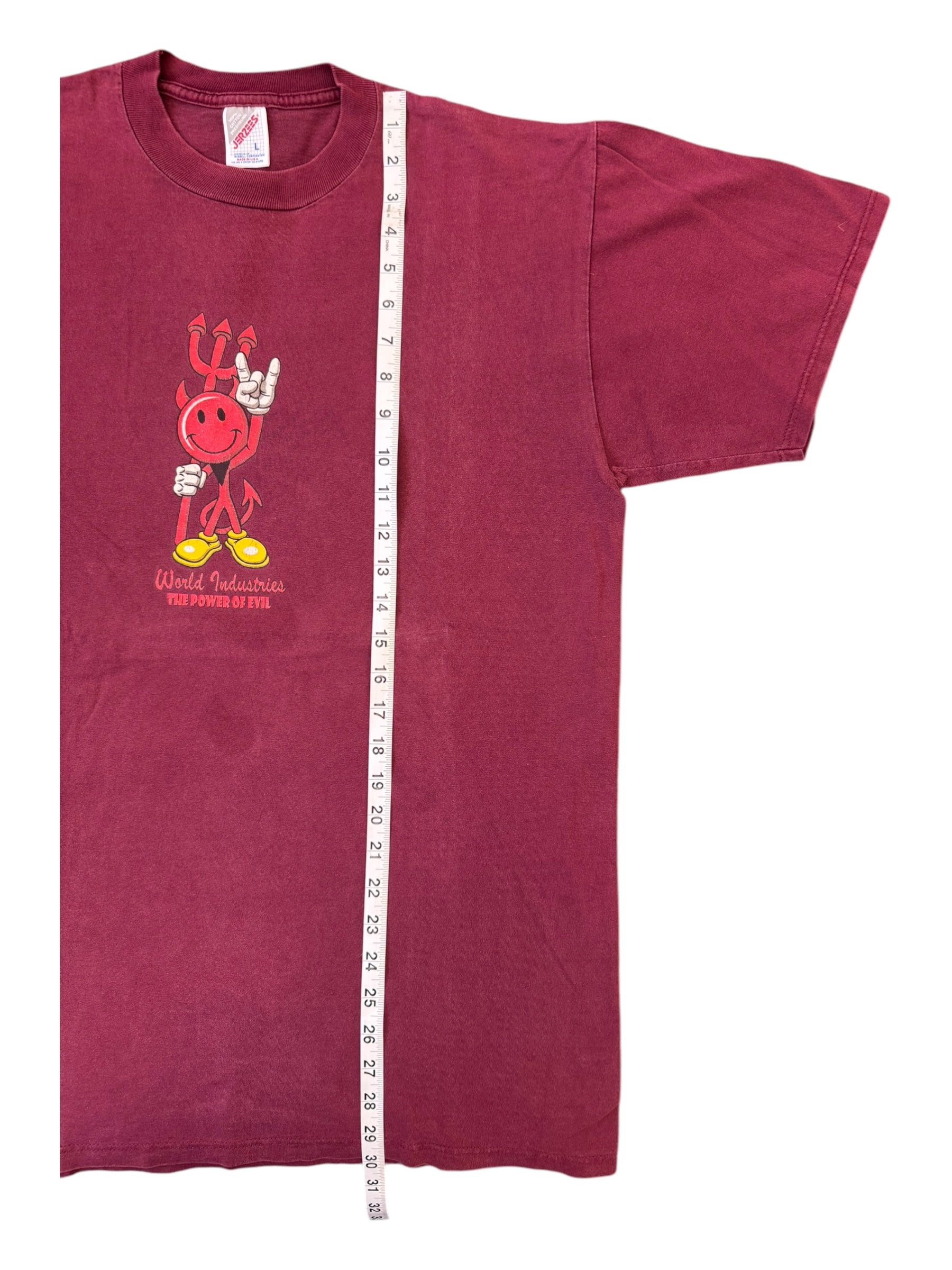 World Industries 90s Burgundy Devil Man Size Large