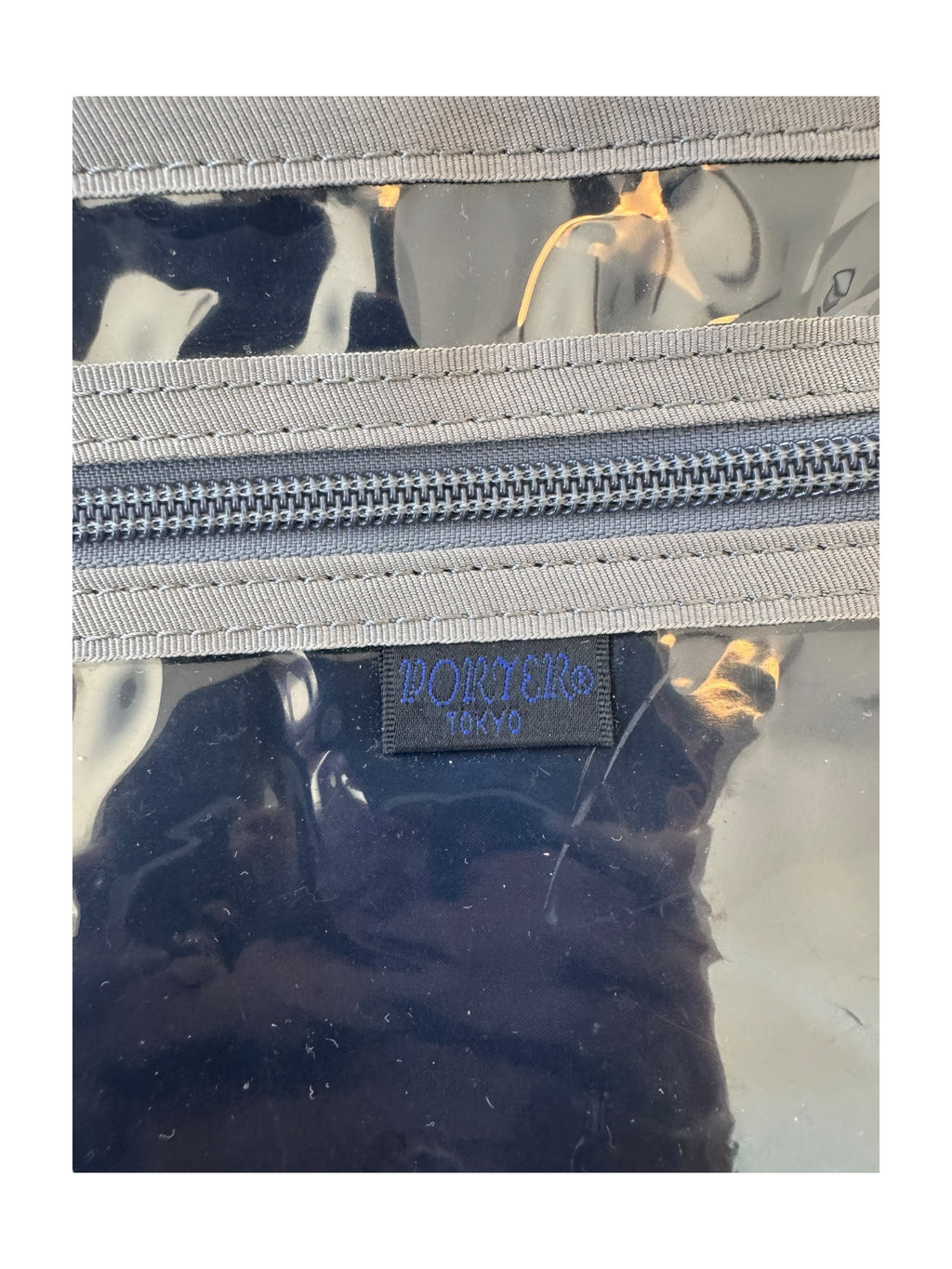 Porter Tokyo 90s Grey Silk Laptop Shoulder Bag