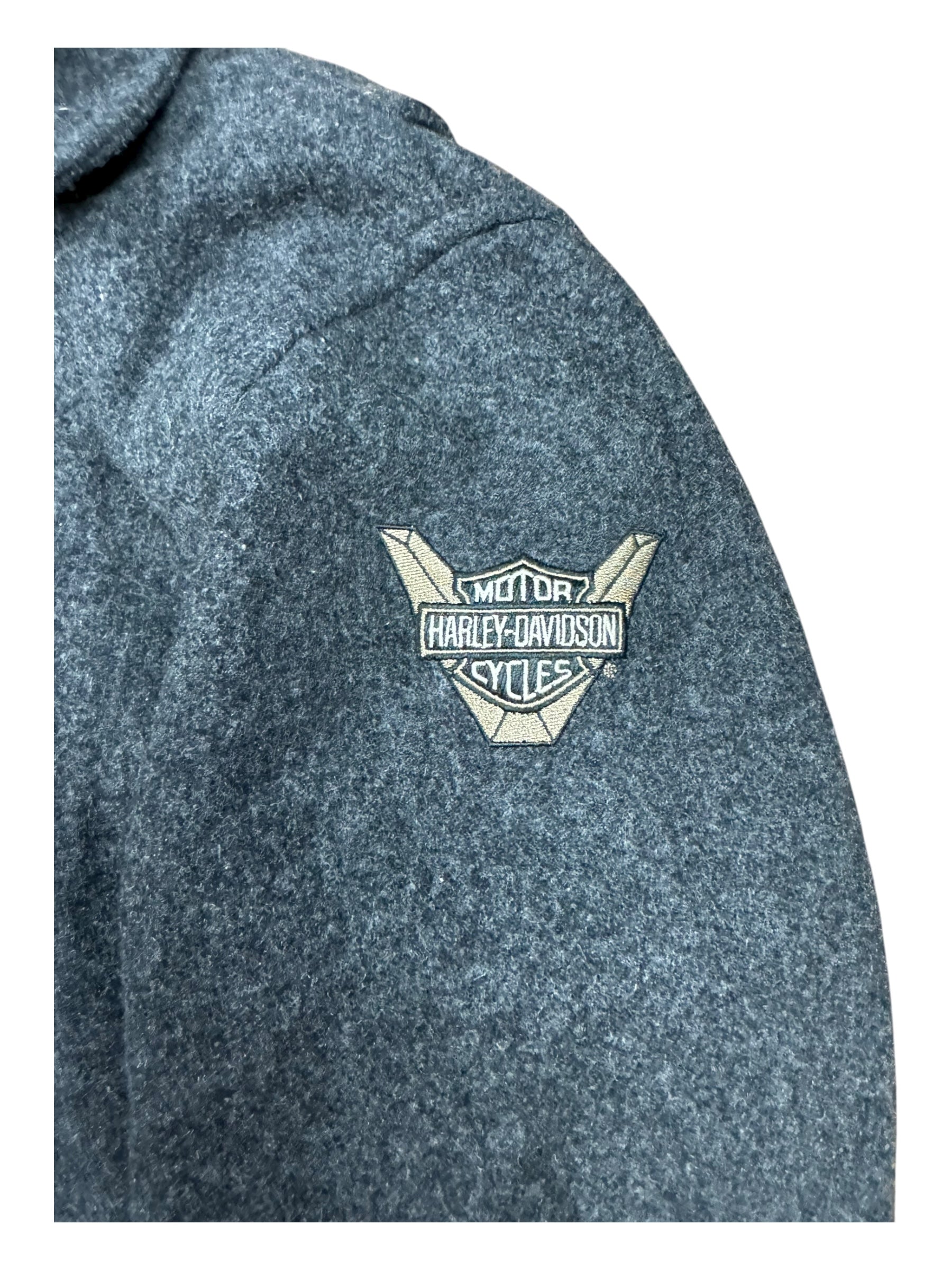 Harley Davidson Wool Coat Women’s Medium Butterfly Logo Cross Zip