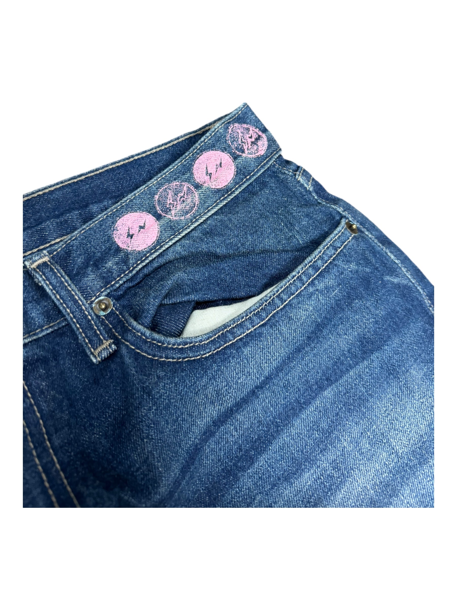 Cactus Jack x Fragment Design Denim Jeans Sz 32 Selvedge Embroidered