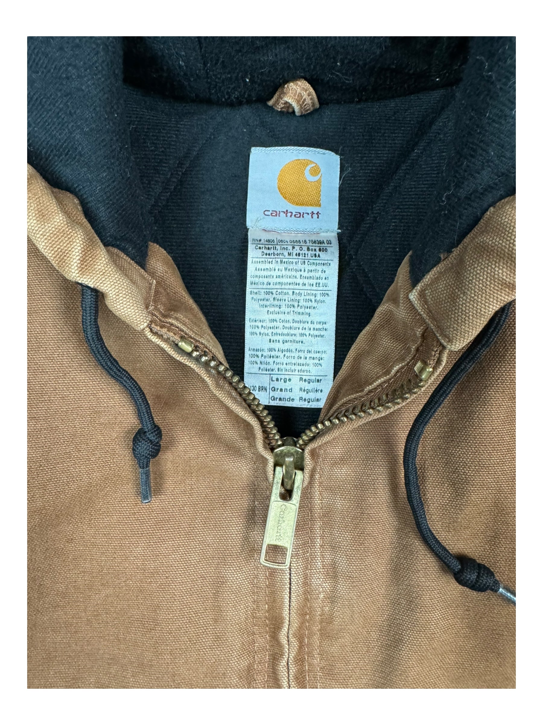 Carhartt 90s Tan Hooded Jacket Size Large