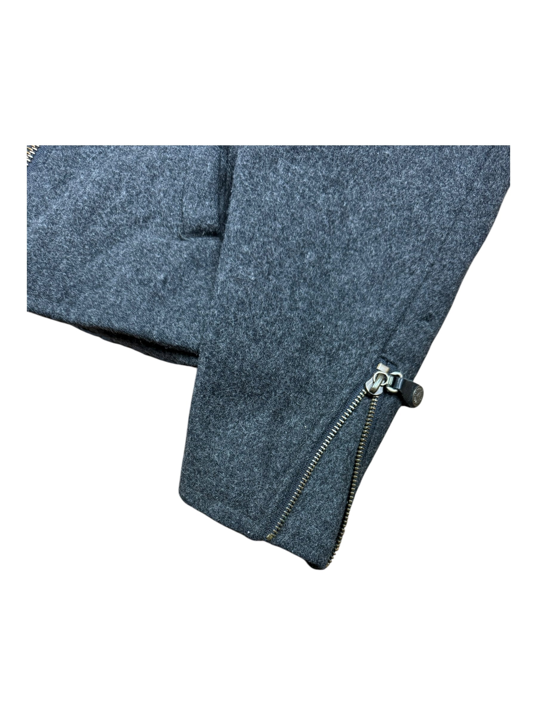 Harley Davidson Wool Coat Women’s Medium Butterfly Logo Cross Zip