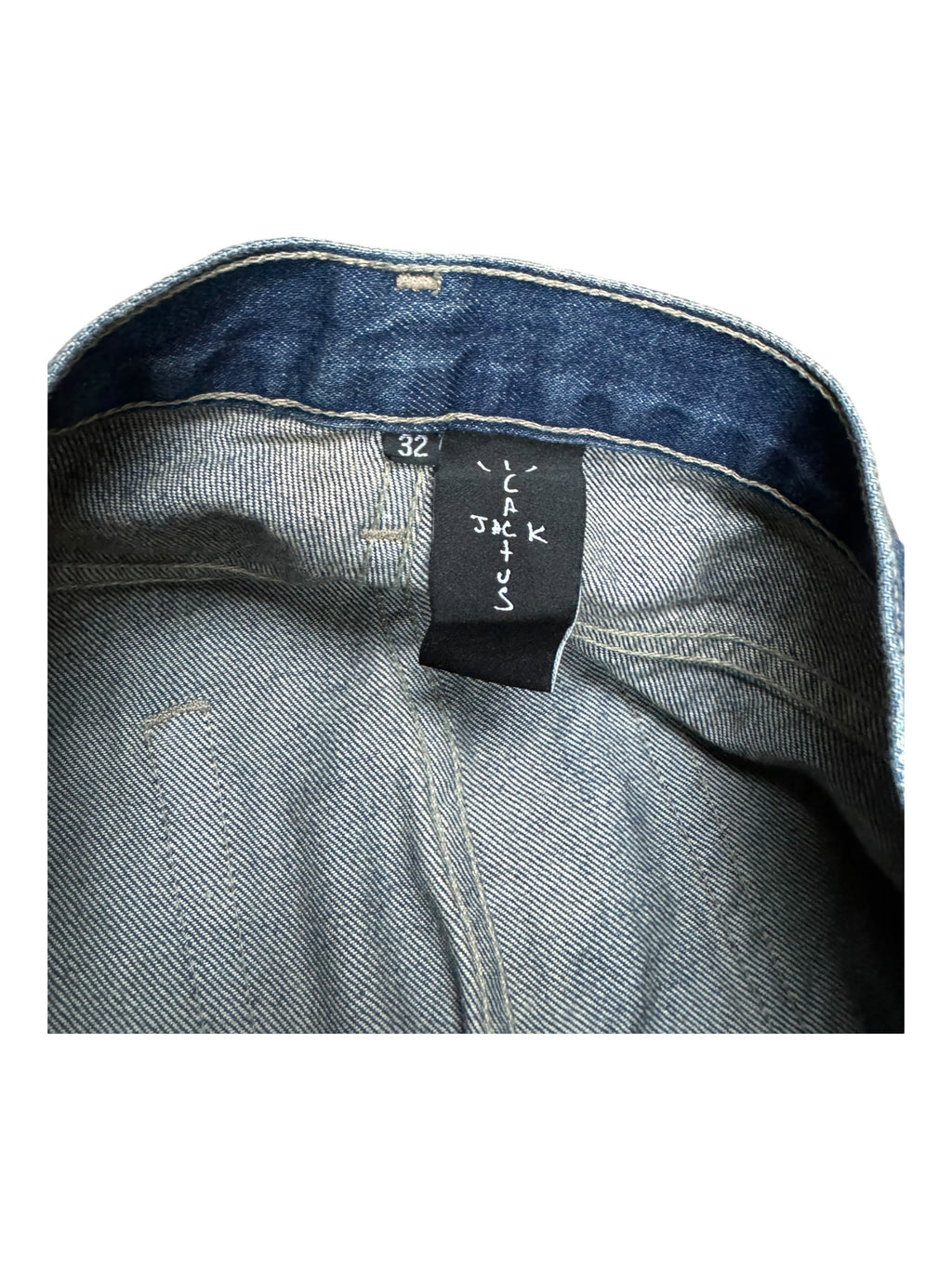 Cactus Jack x Fragment Design Denim Jeans Sz 32 Selvedge Embroidered