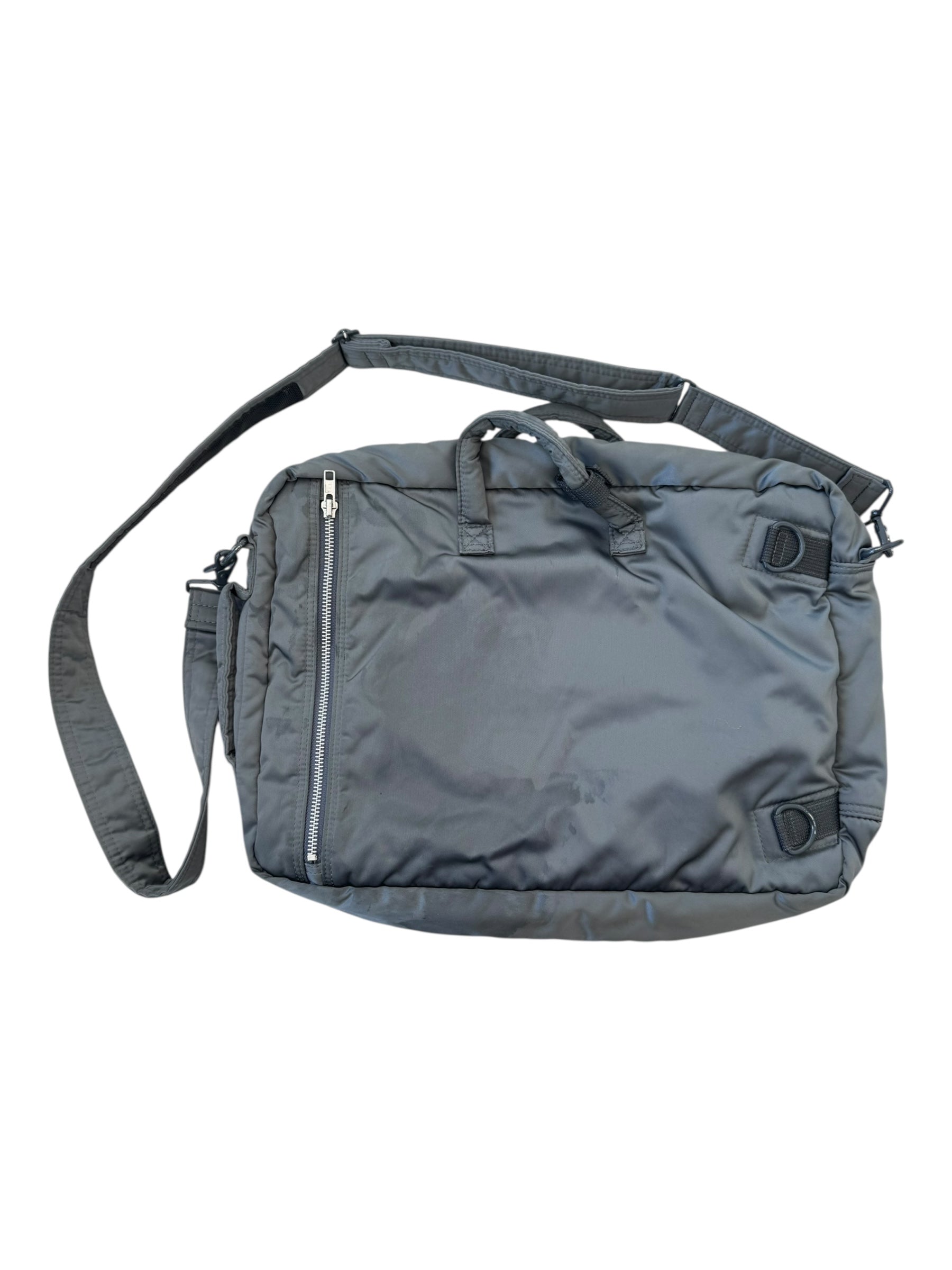 Porter Tokyo 90s Grey Silk Laptop Shoulder Bag