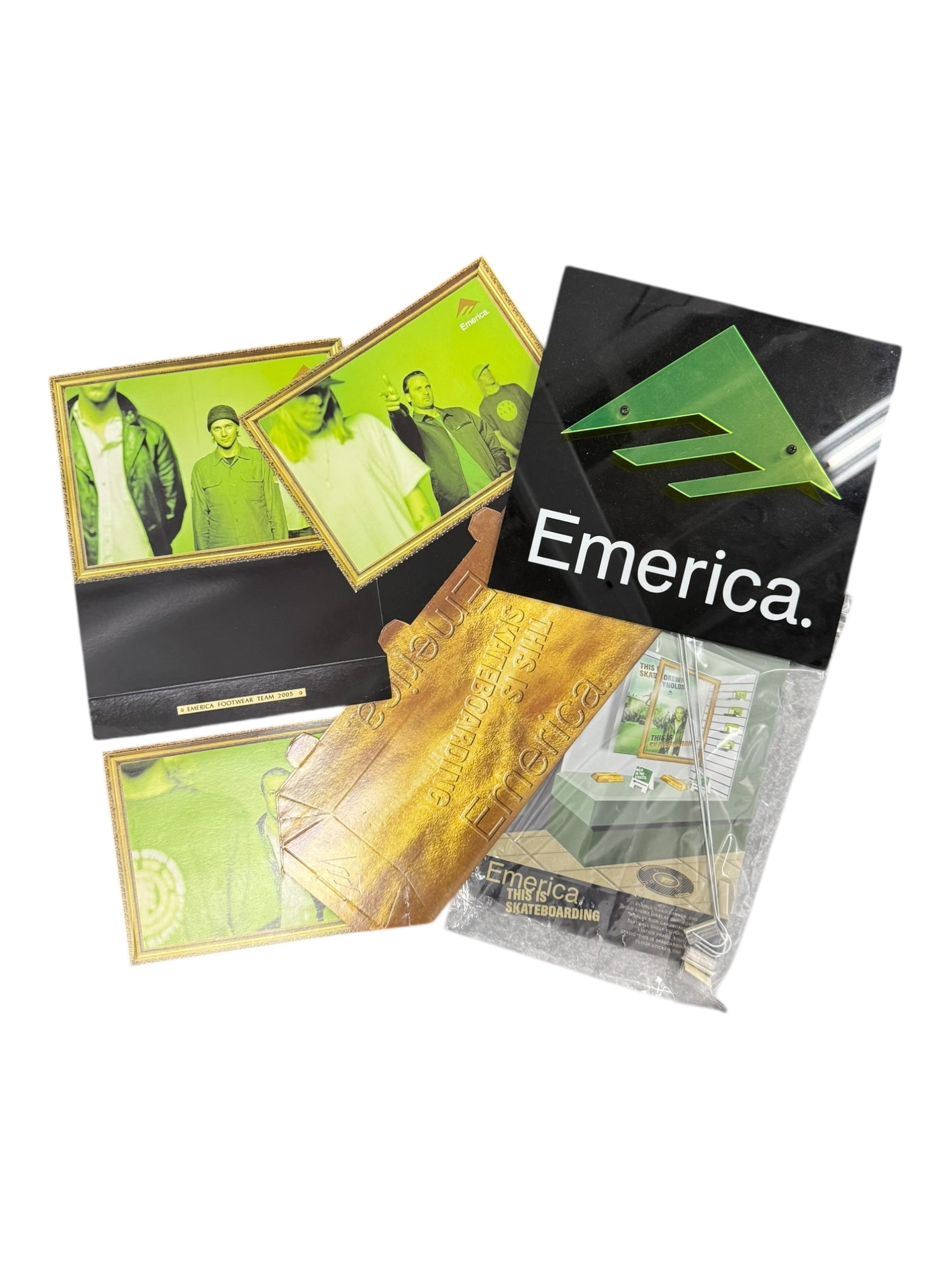 Emerica Footwear 00s Stay Gold Pop Up Store Display and Plaque