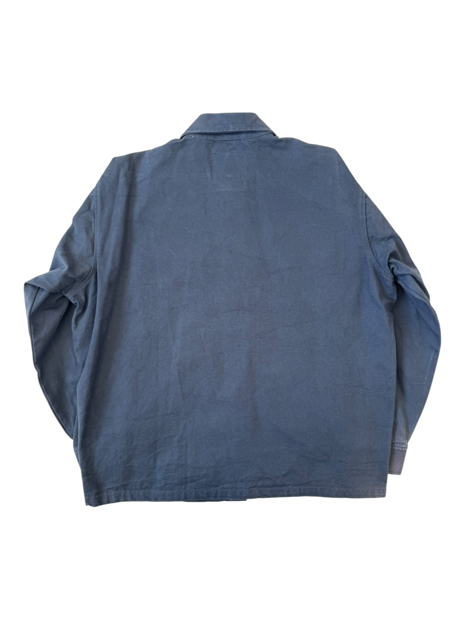 Stussy 90s Navy Bear Work Jacket Burly Gear Size Large Deadstock w/ Tags