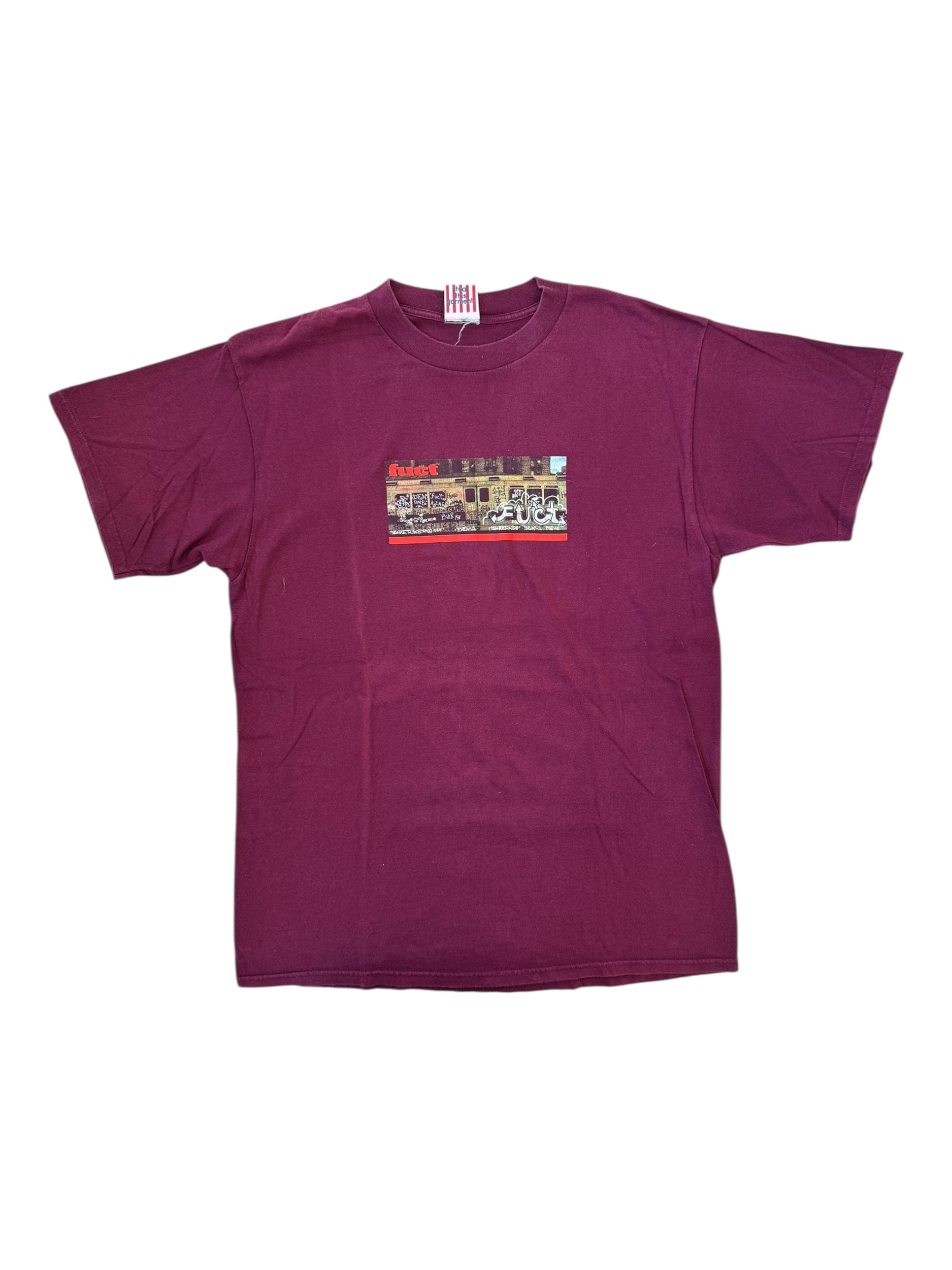 Fuct 90s Burgundy Spray Paint Trains Size XL