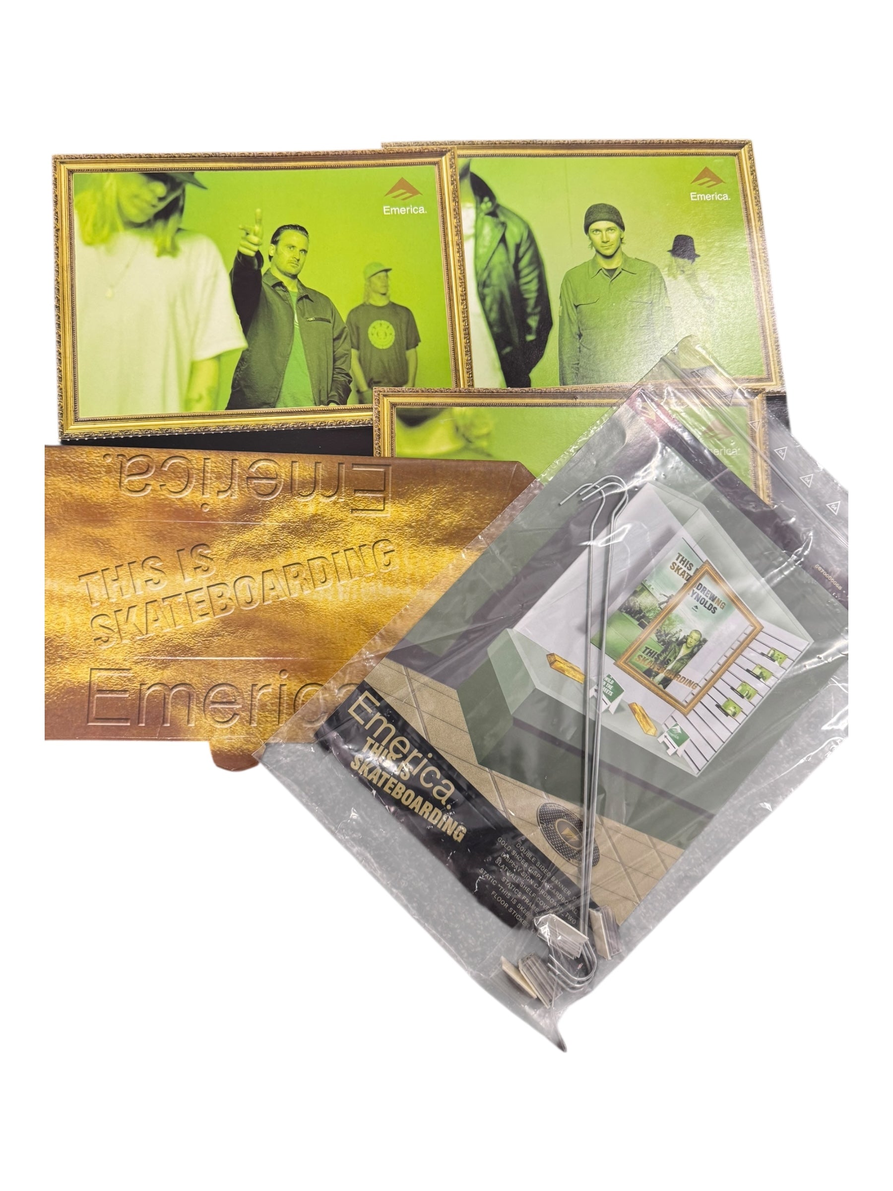 Emerica Footwear 00s Stay Gold Pop Up Store Display and Plaque