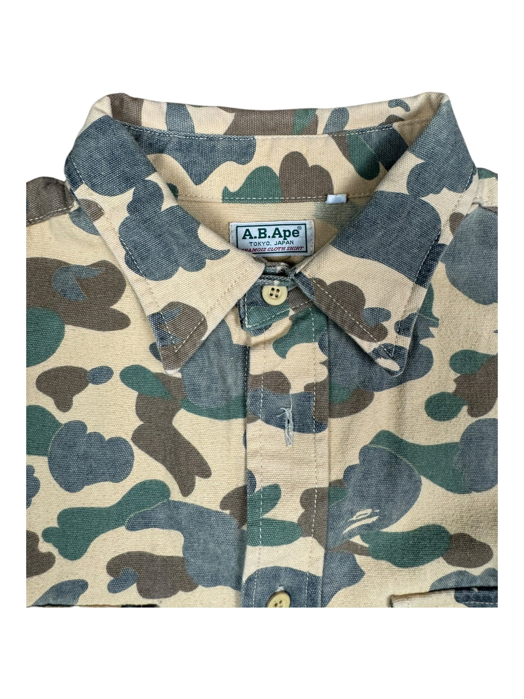 A Bathing Ape 90s Duck Camo Button Up Size Large