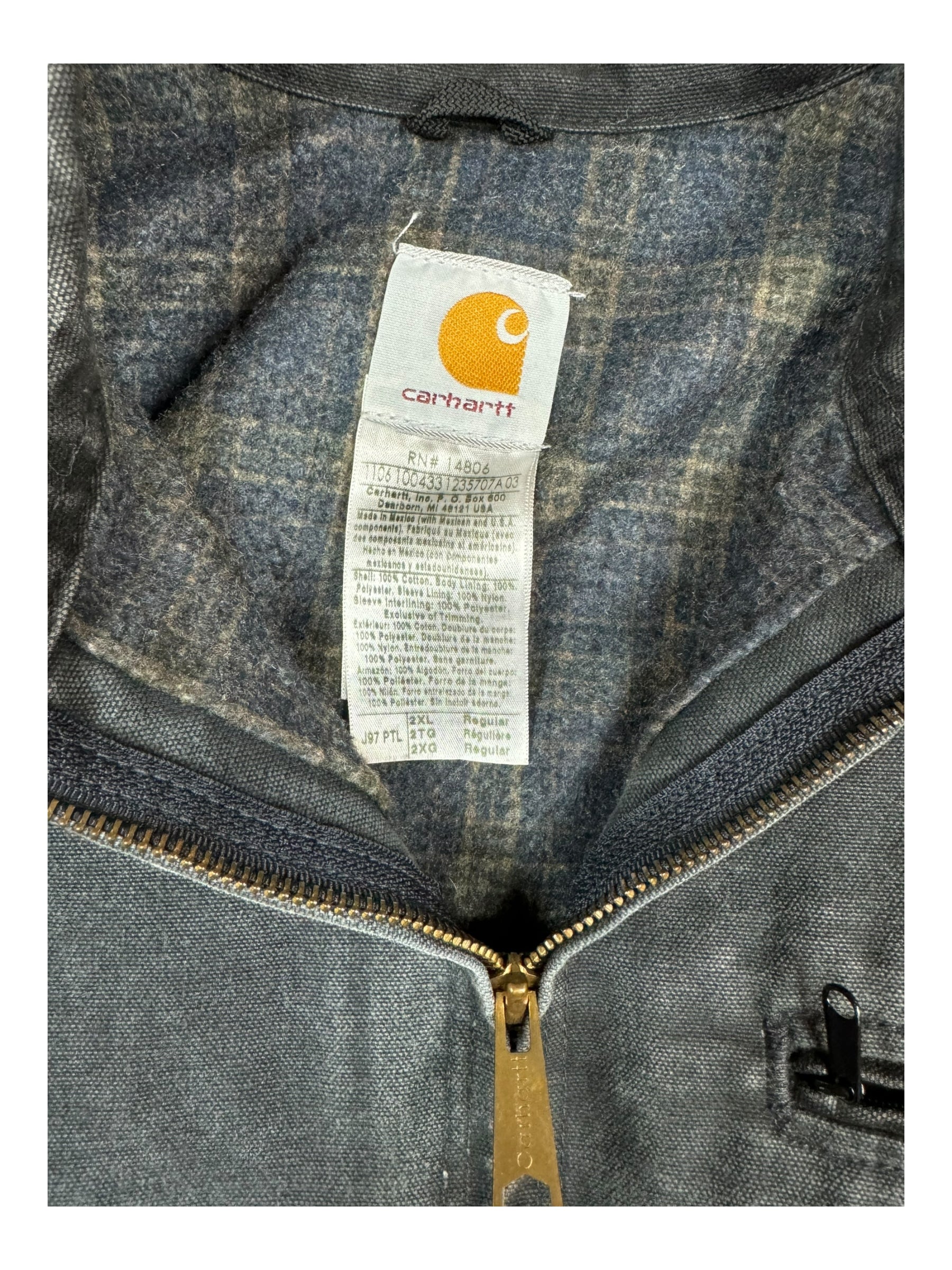 Carhartt 90s Grey Detroit Jacket Size 2XL