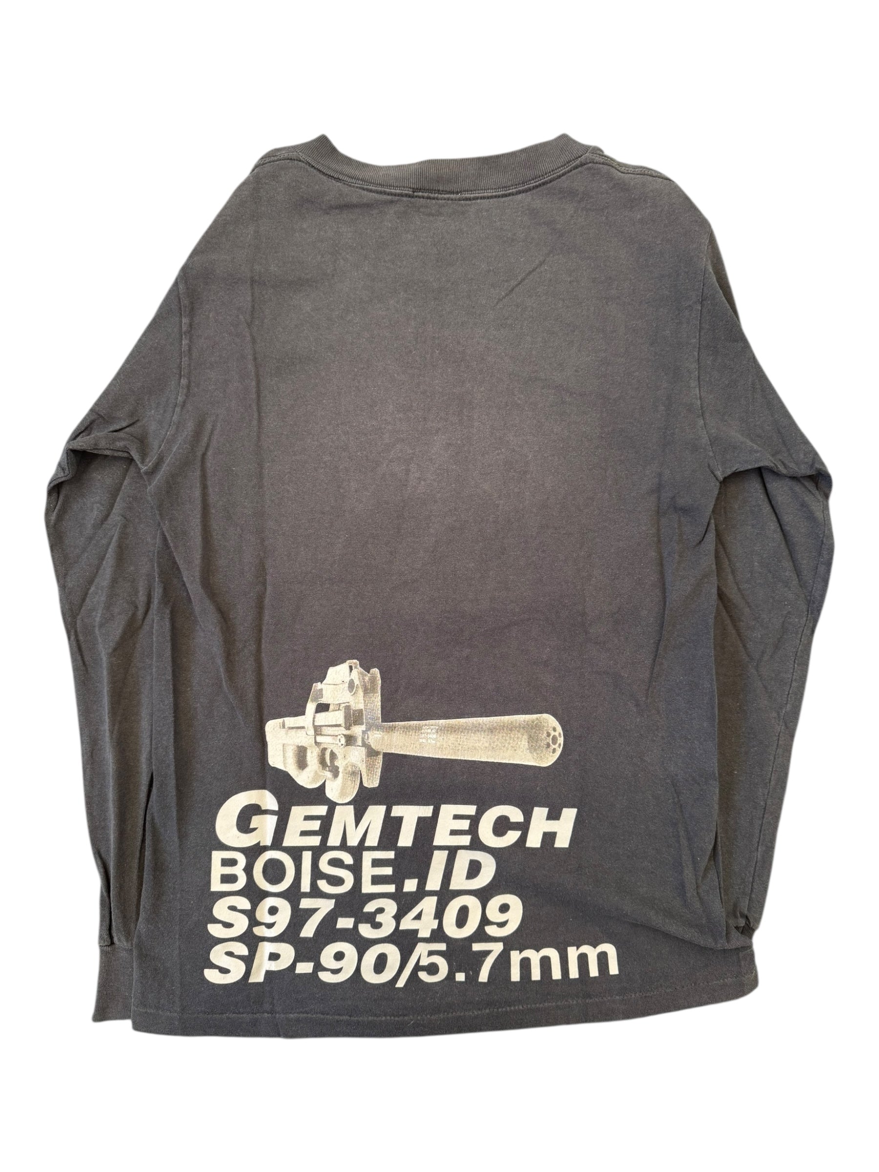 Neighborhood 90s Black P90 Cal 5.7 x 28 Gemtech Longsleeve Size Small