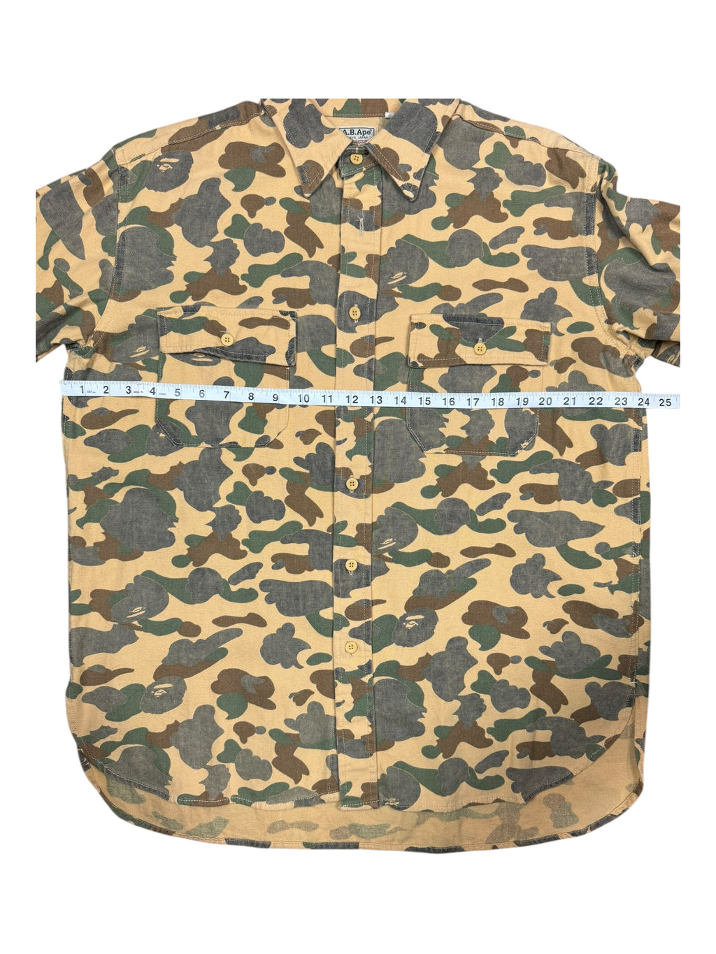 A Bathing Ape 90s Duck Camo Button Up Size Large