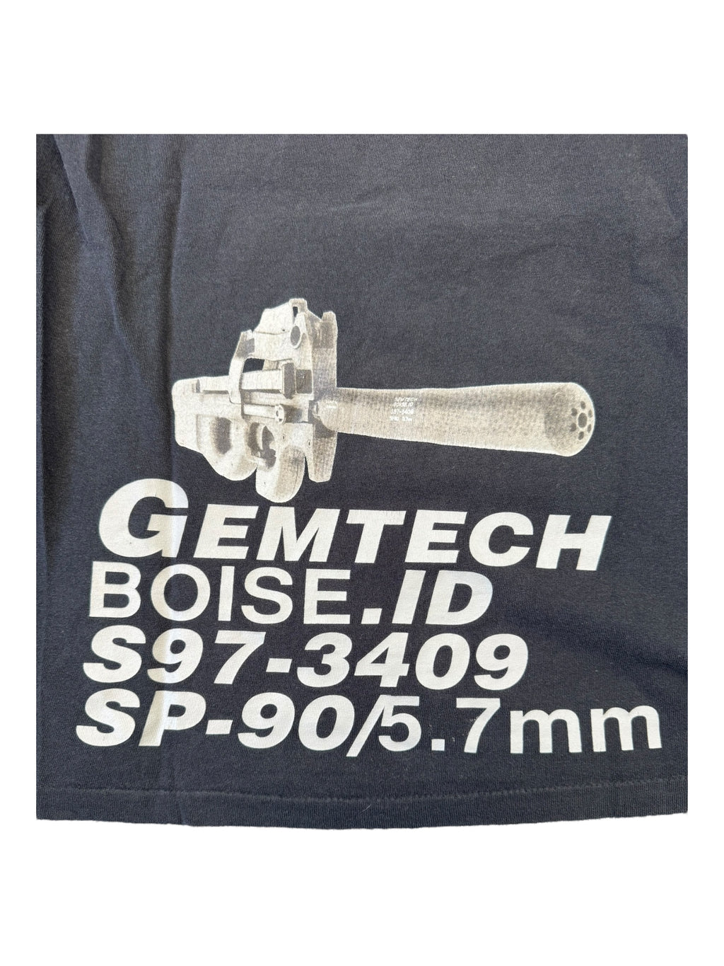 Neighborhood 90s Black P90 Cal 5.7 x 28 Gemtech Longsleeve Size Small