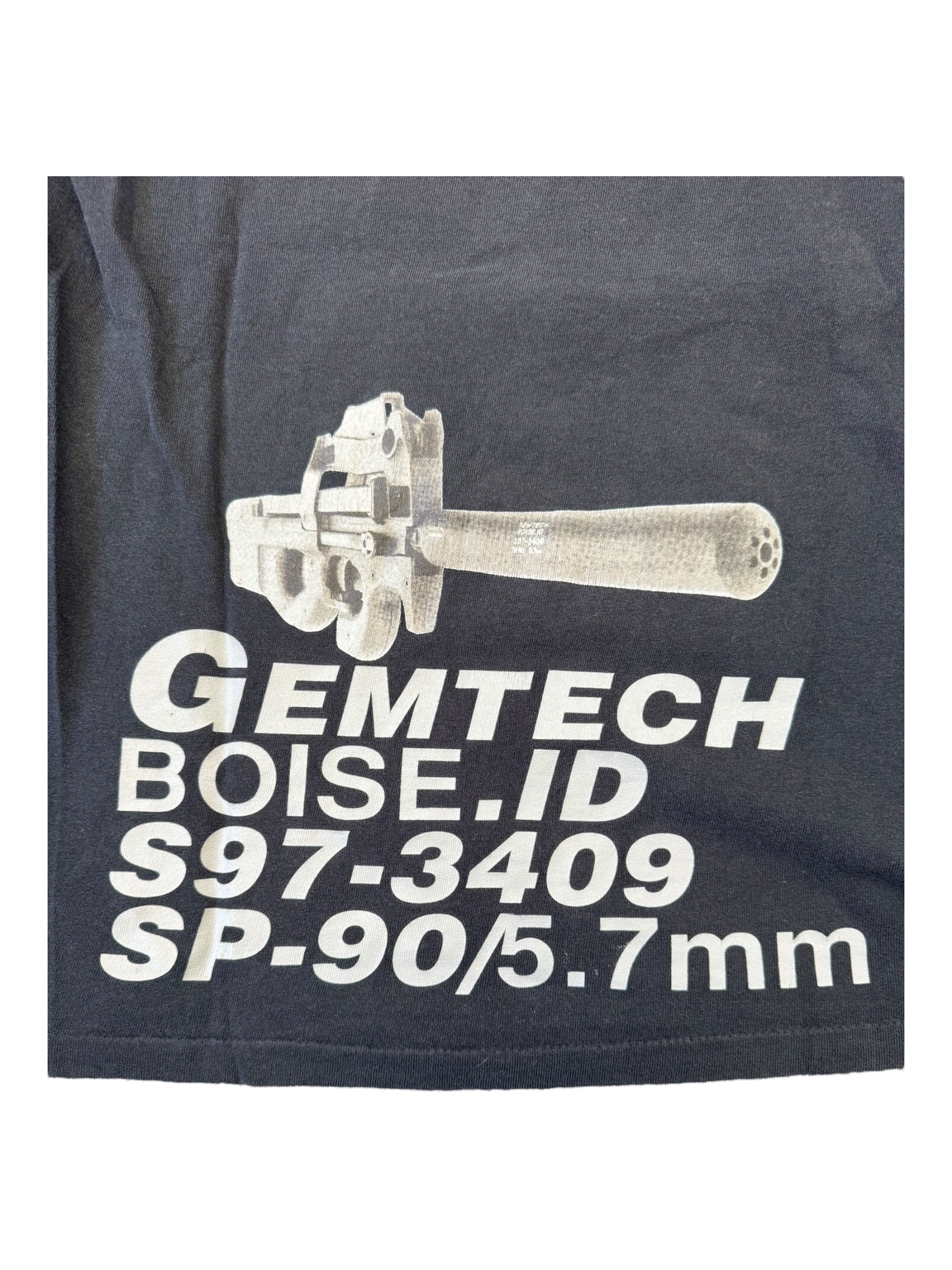 Neighborhood 90s Black P90 Cal 5.7 x 28 Gemtech Longsleeve Size Small