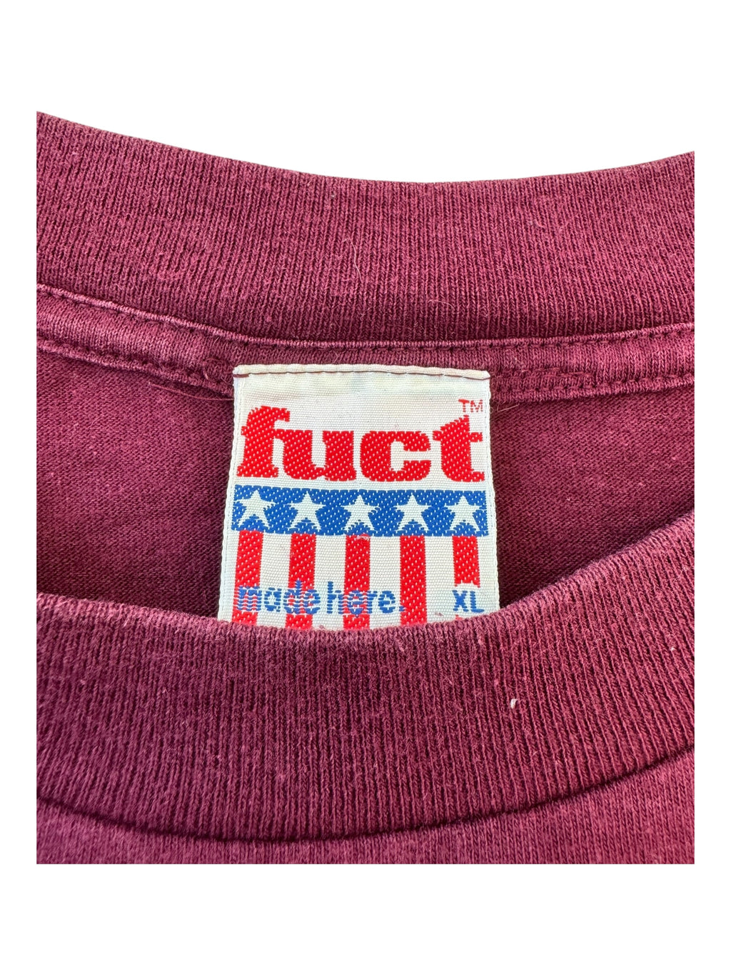 Fuct 90s Burgundy Spray Paint Trains Size XL