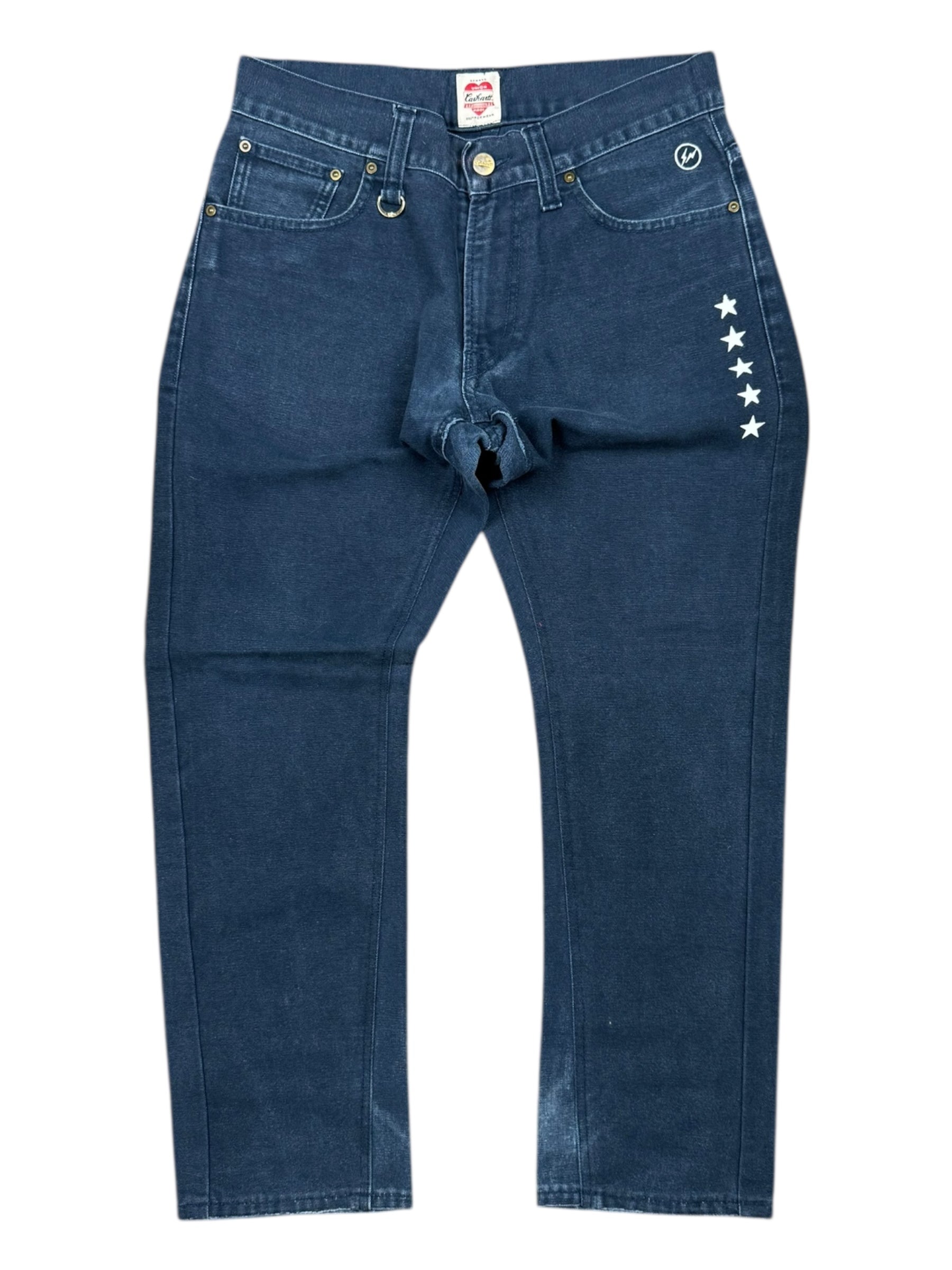 Carhartt x Uniform Expirement x Fragment Design Star Embroidered Black Jeans Size 28