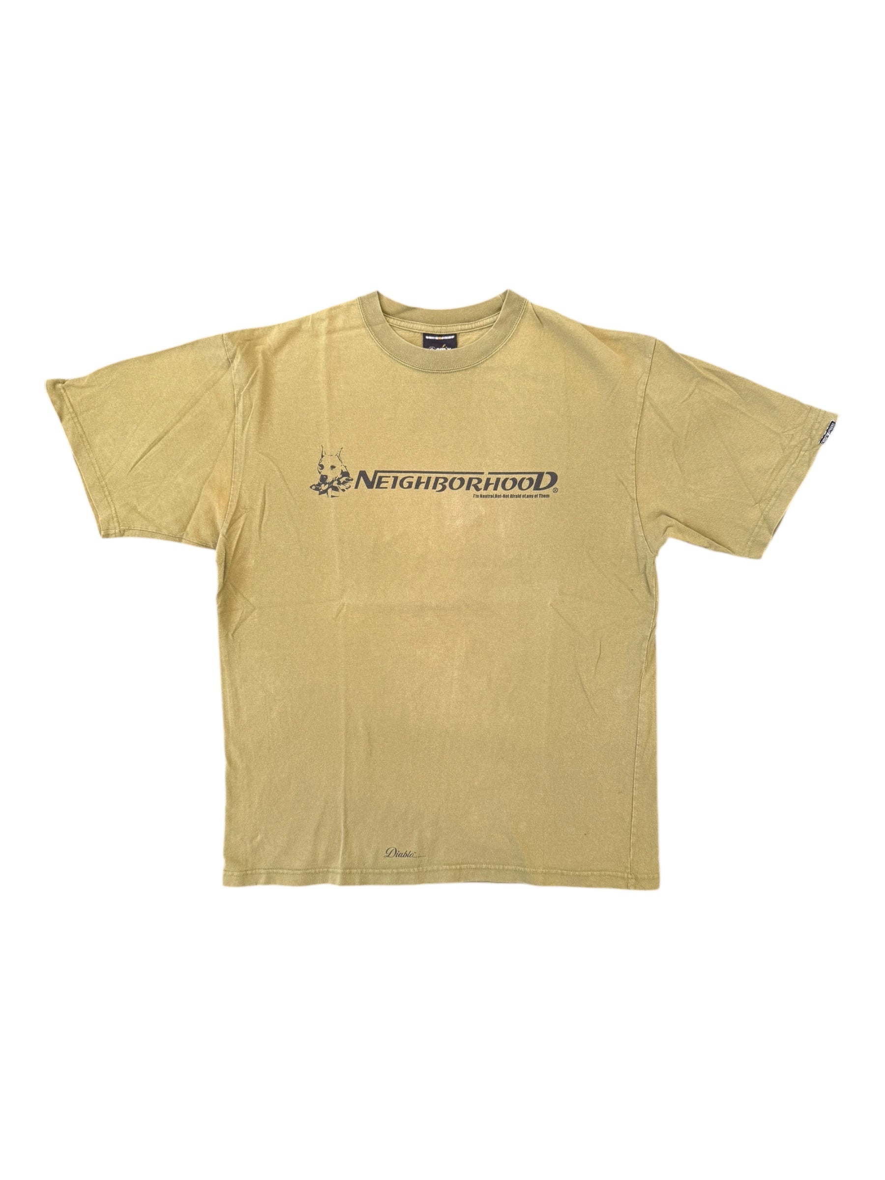 Neighborhood 90s Olive Green Diablo Dog T-shirt Size Large