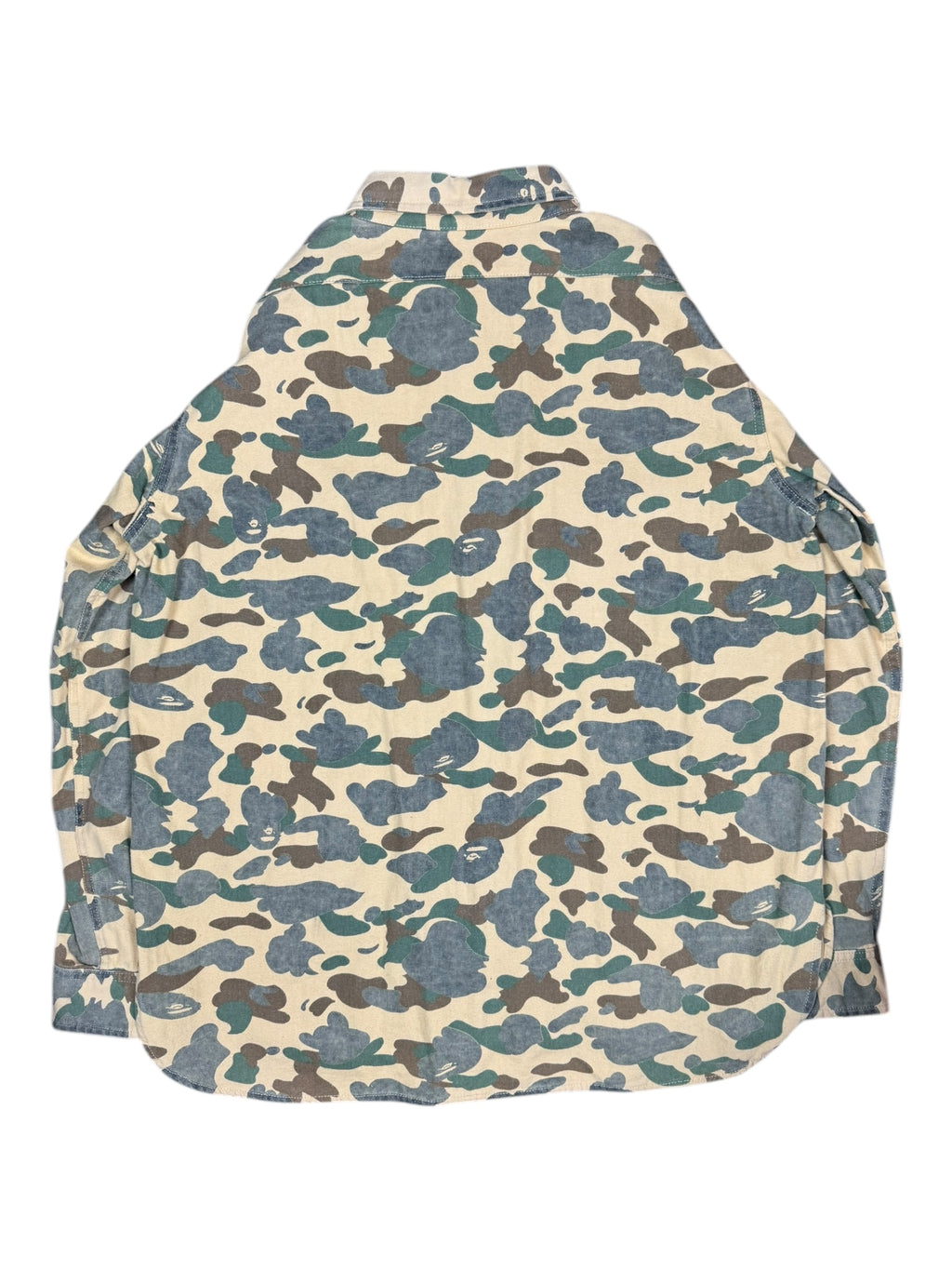 A Bathing Ape 90s Duck Camo Button Up Size Large