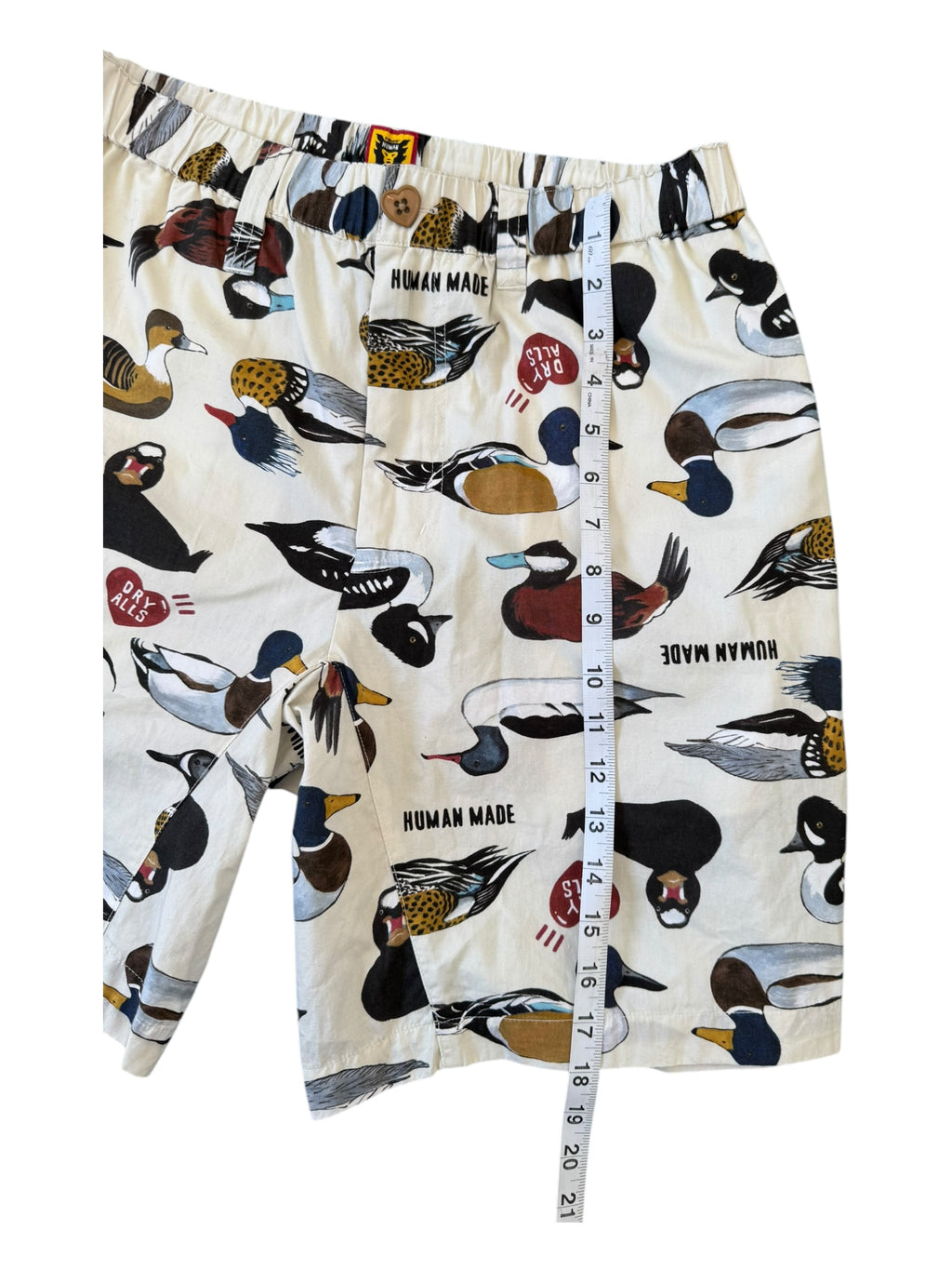 Human Made Duck All Over Print Shorts Size Medium