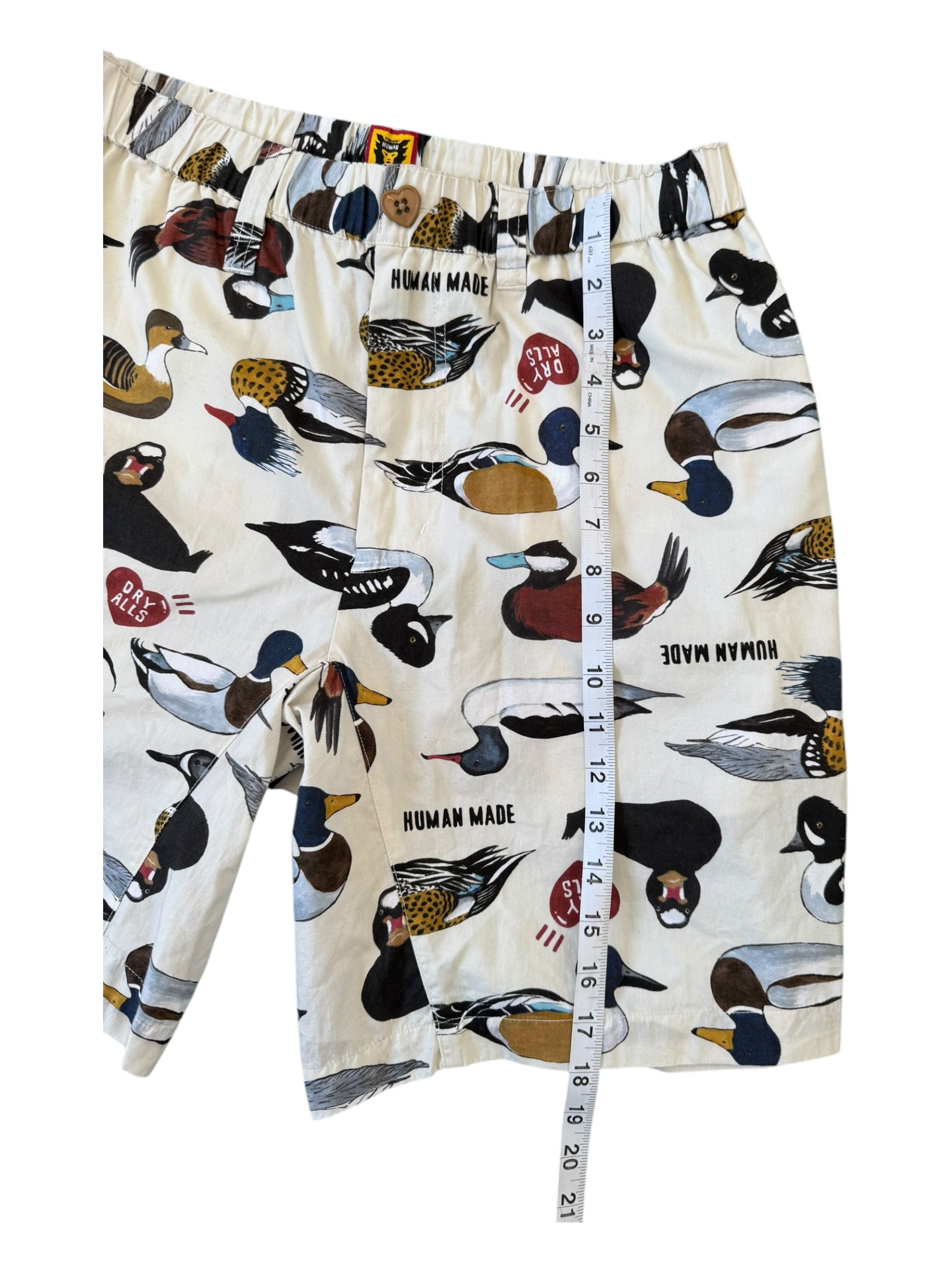 Human Made Duck All Over Print Shorts Size Medium
