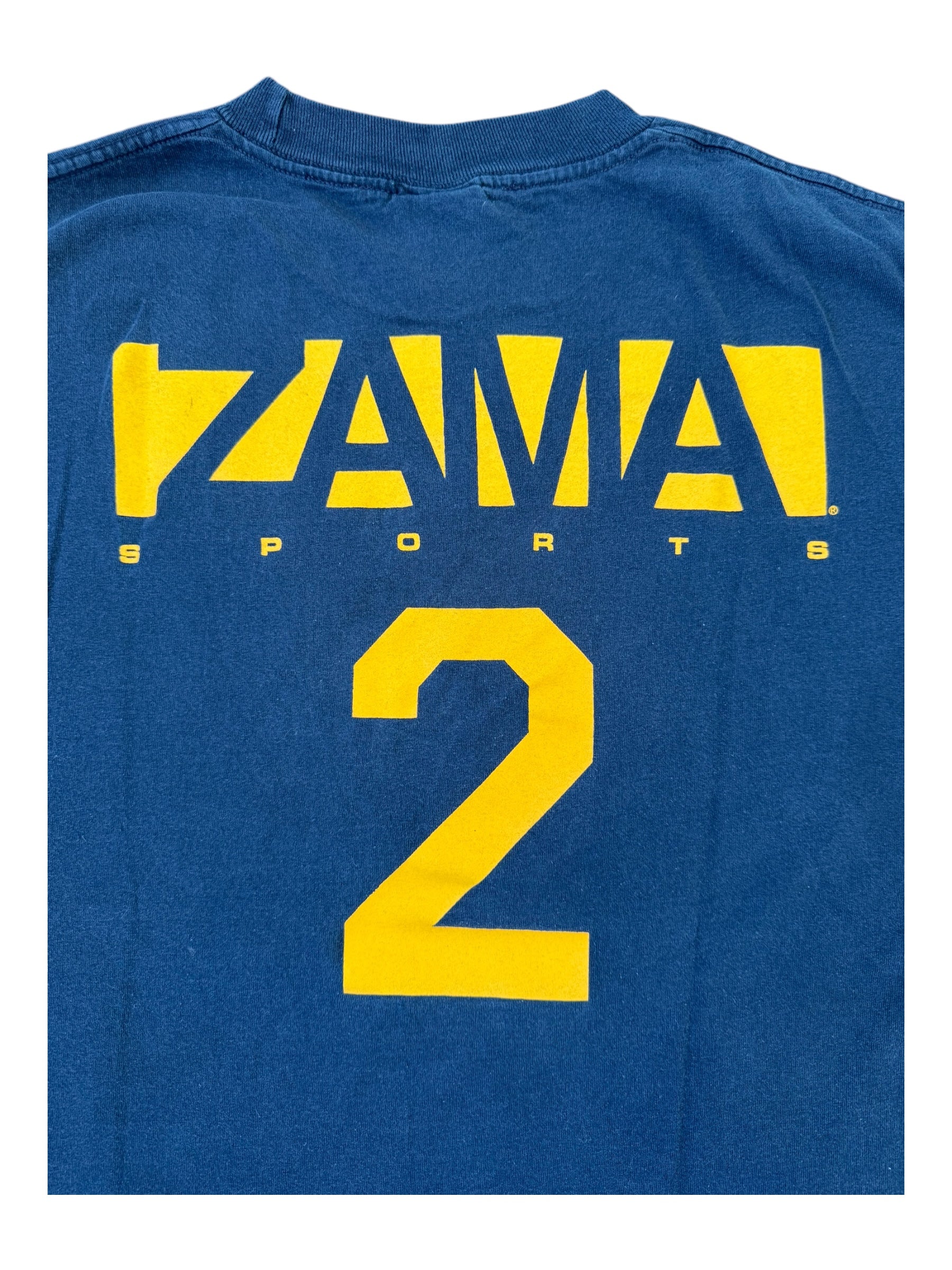 Black Label 00s Navy Star T-shirt Zama Sports #2 Back Hit Size XL