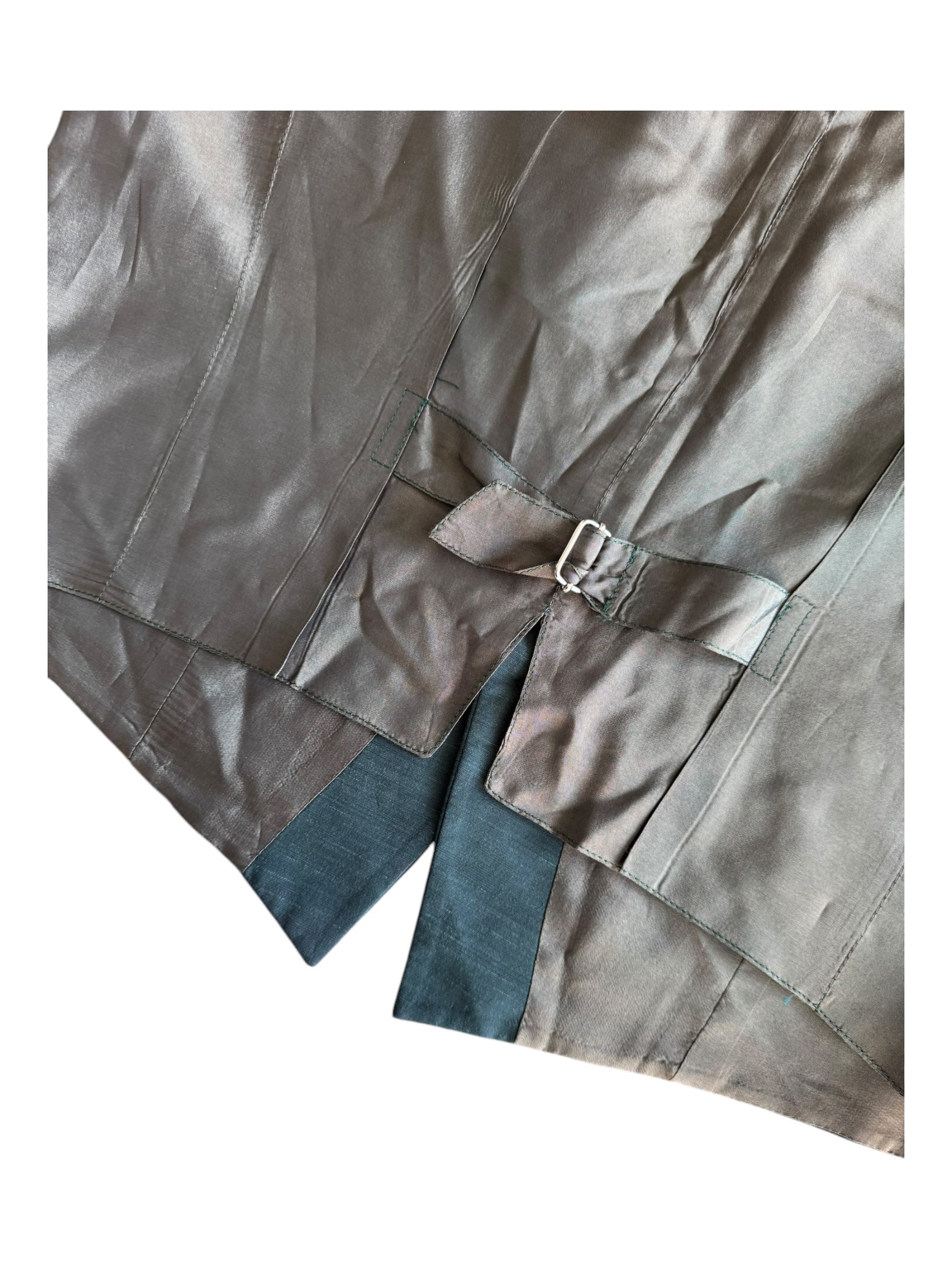 Yves Saint Laurent Vest Waistcoat Gilet Mens 21x25 Green