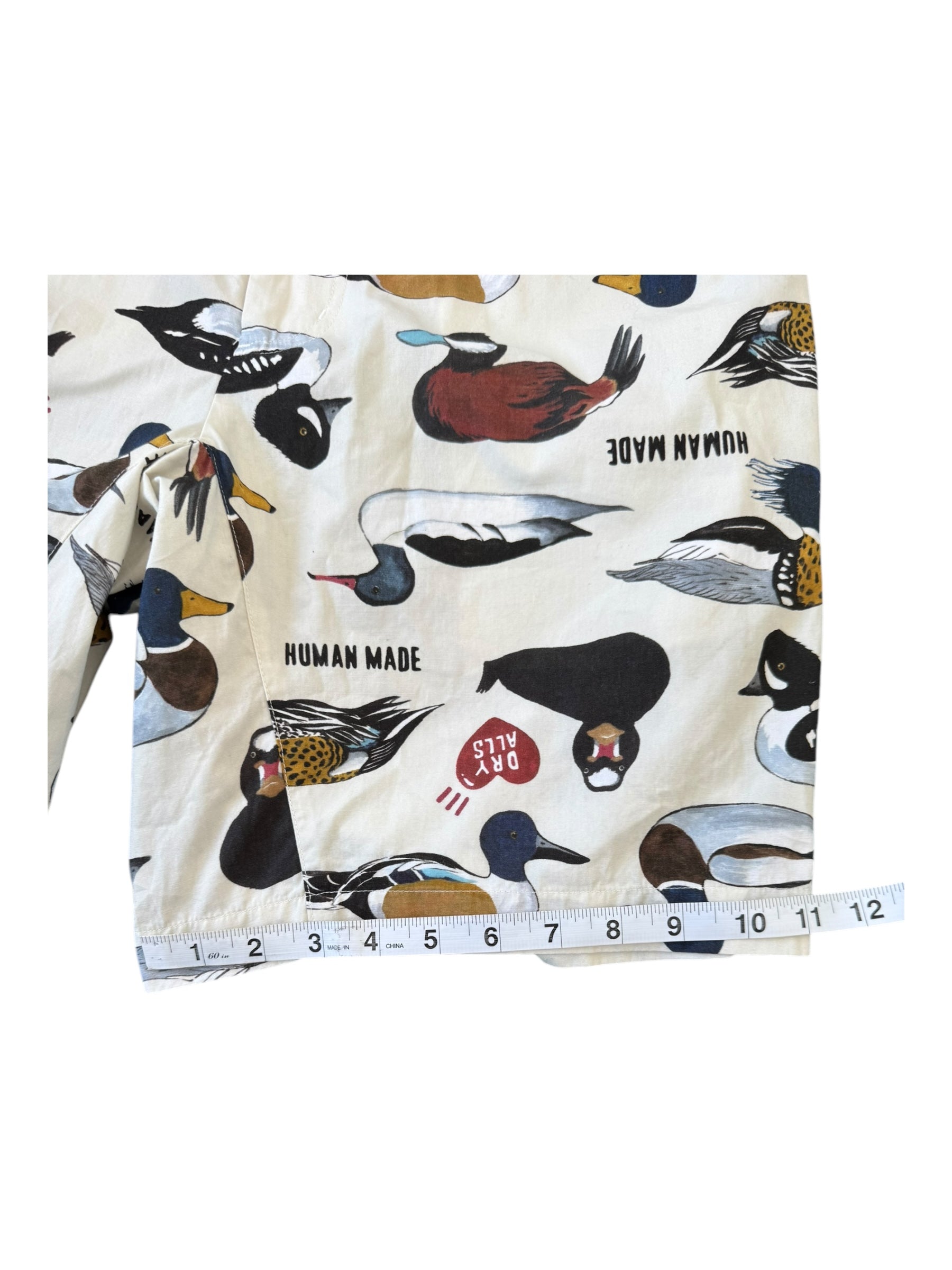 Human Made Duck All Over Print Shorts Size Medium