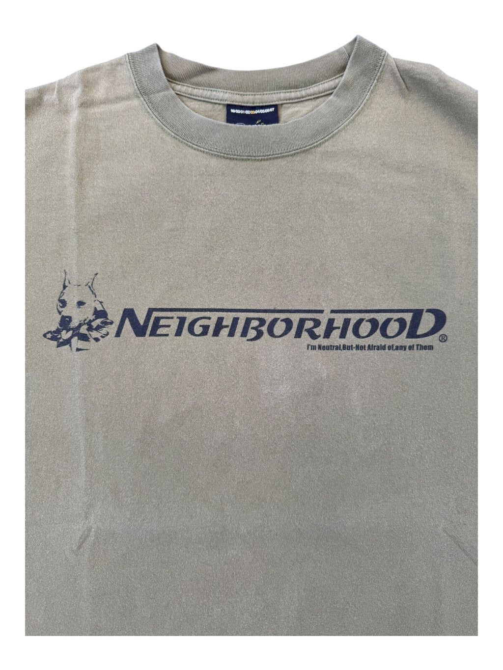 Neighborhood 90s Olive Green Diablo Dog T-shirt Size Large