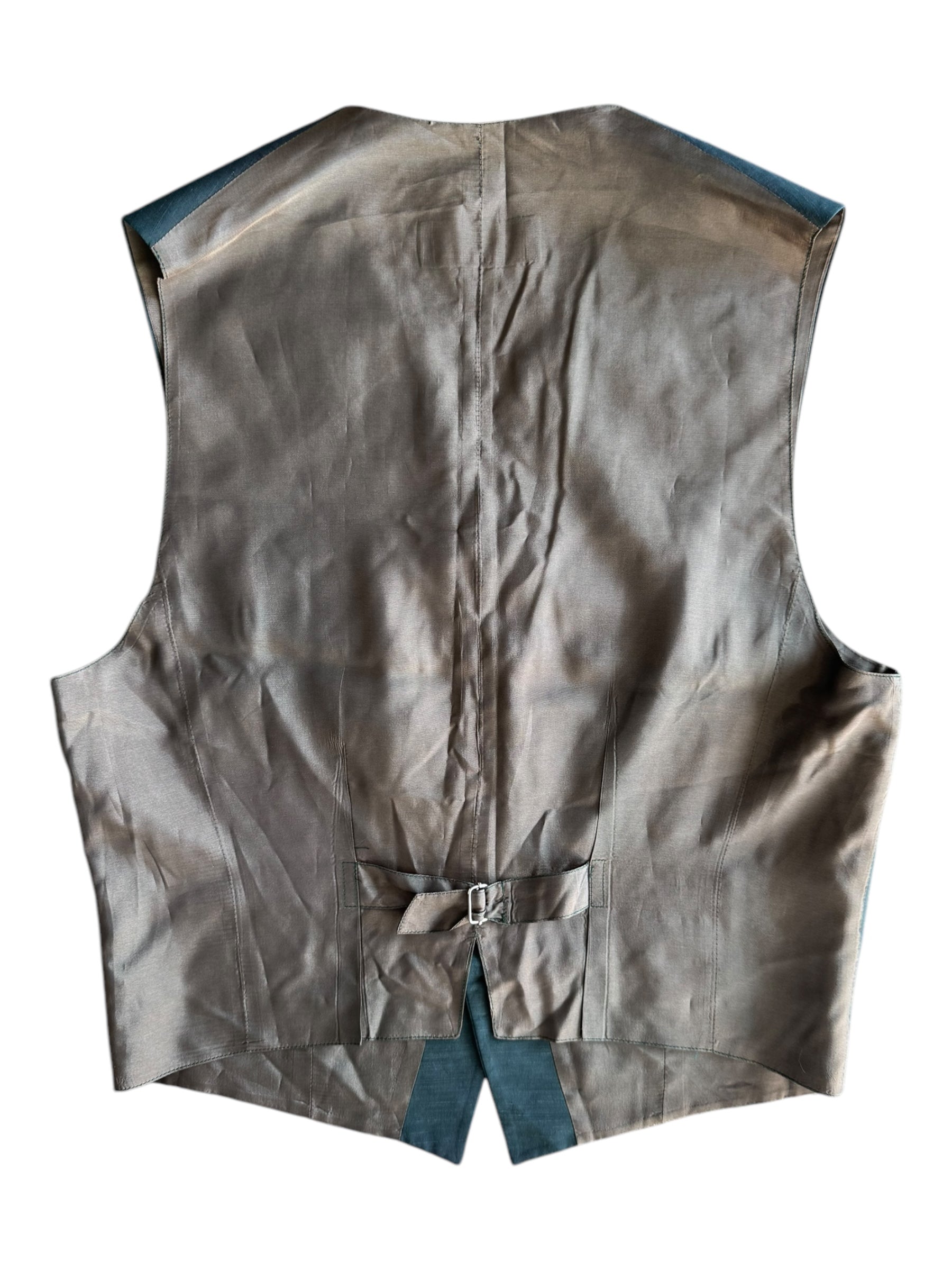 Yves Saint Laurent Vest Waistcoat Gilet Mens 21x25 Green