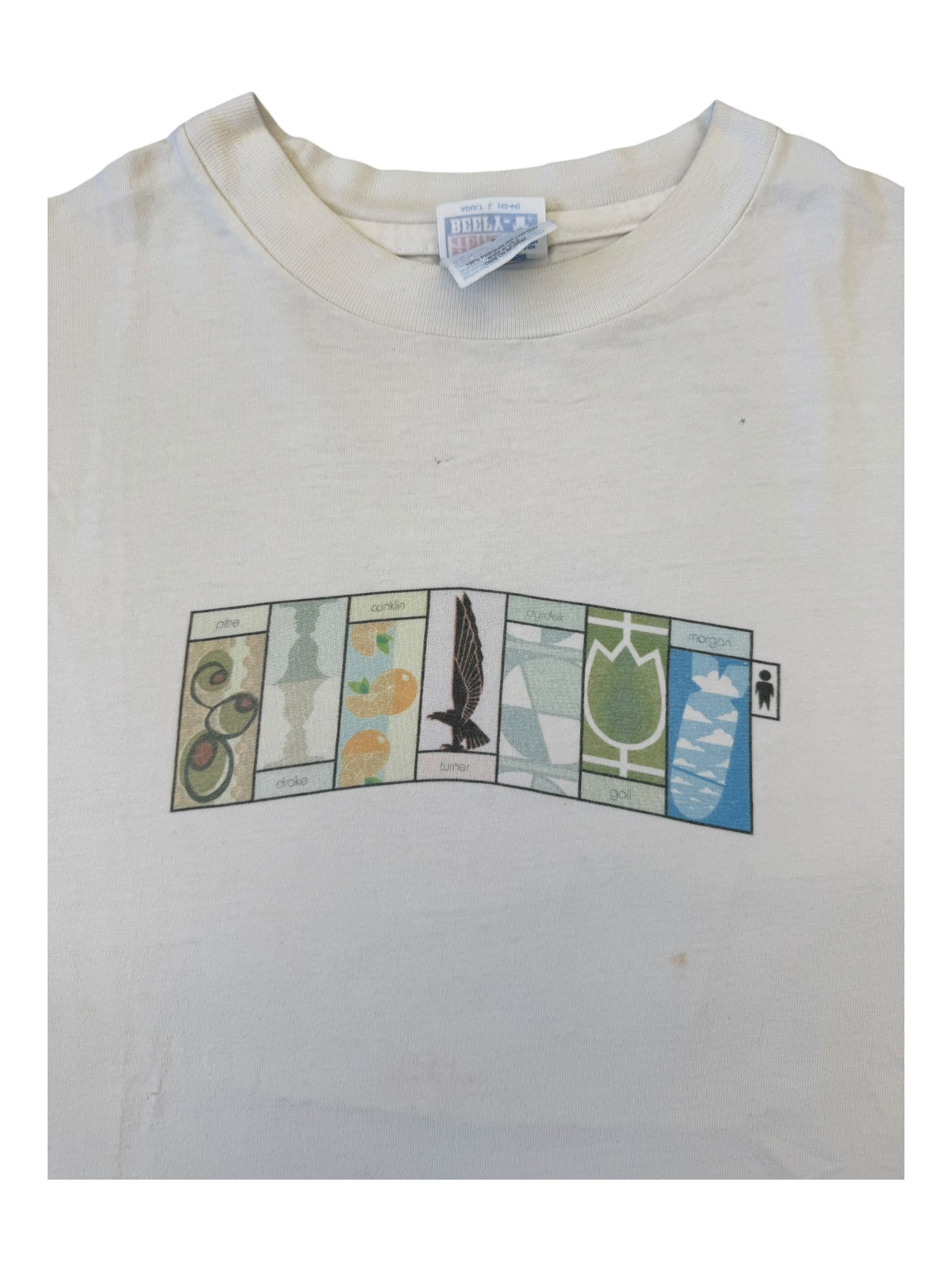 Alien Workshop 90s Board Graphics White T-Shirt Hanes Beefy Size T-Shirt Tultex Tag Size Large