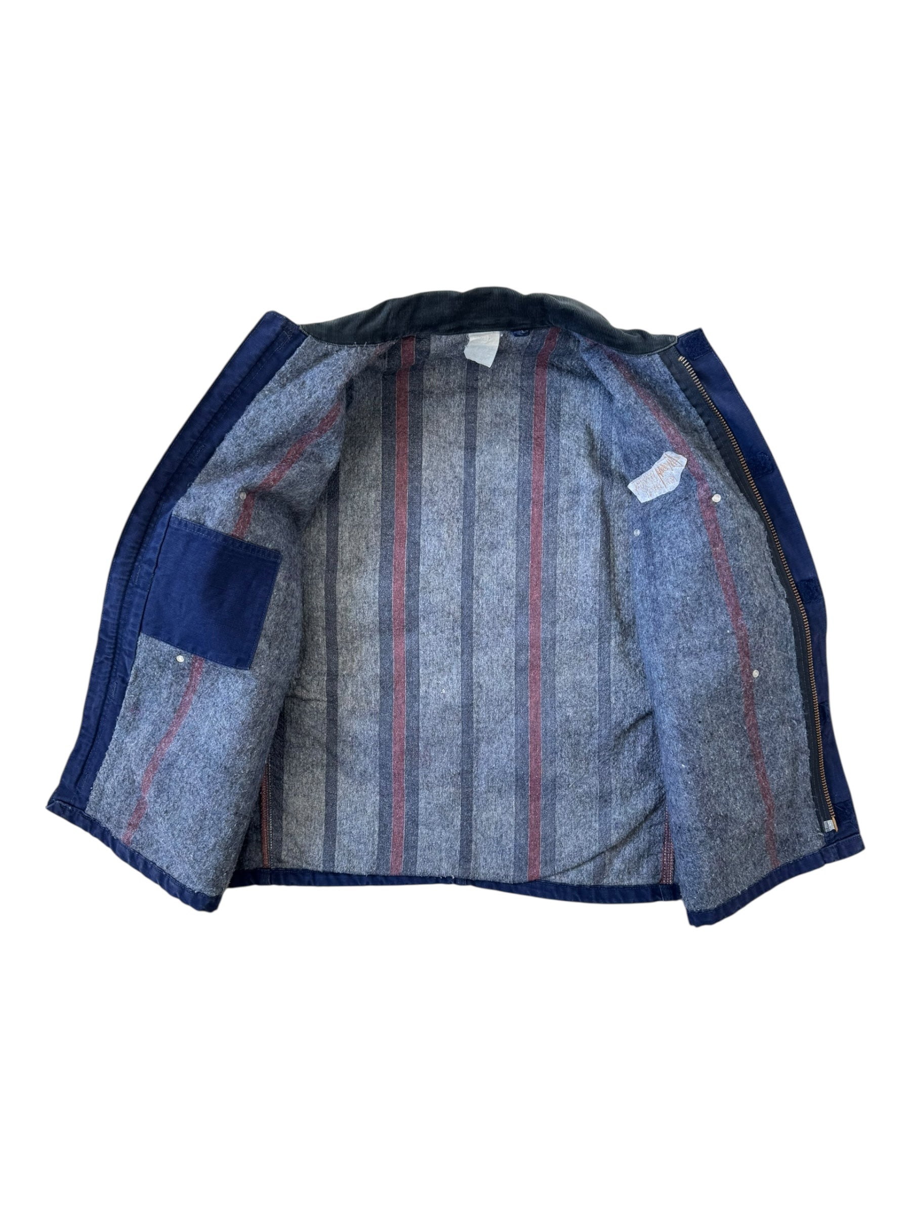 Stussy 90s Prince St. New York Employees Carhartt Chore Jacket Plaid Lined Size XL