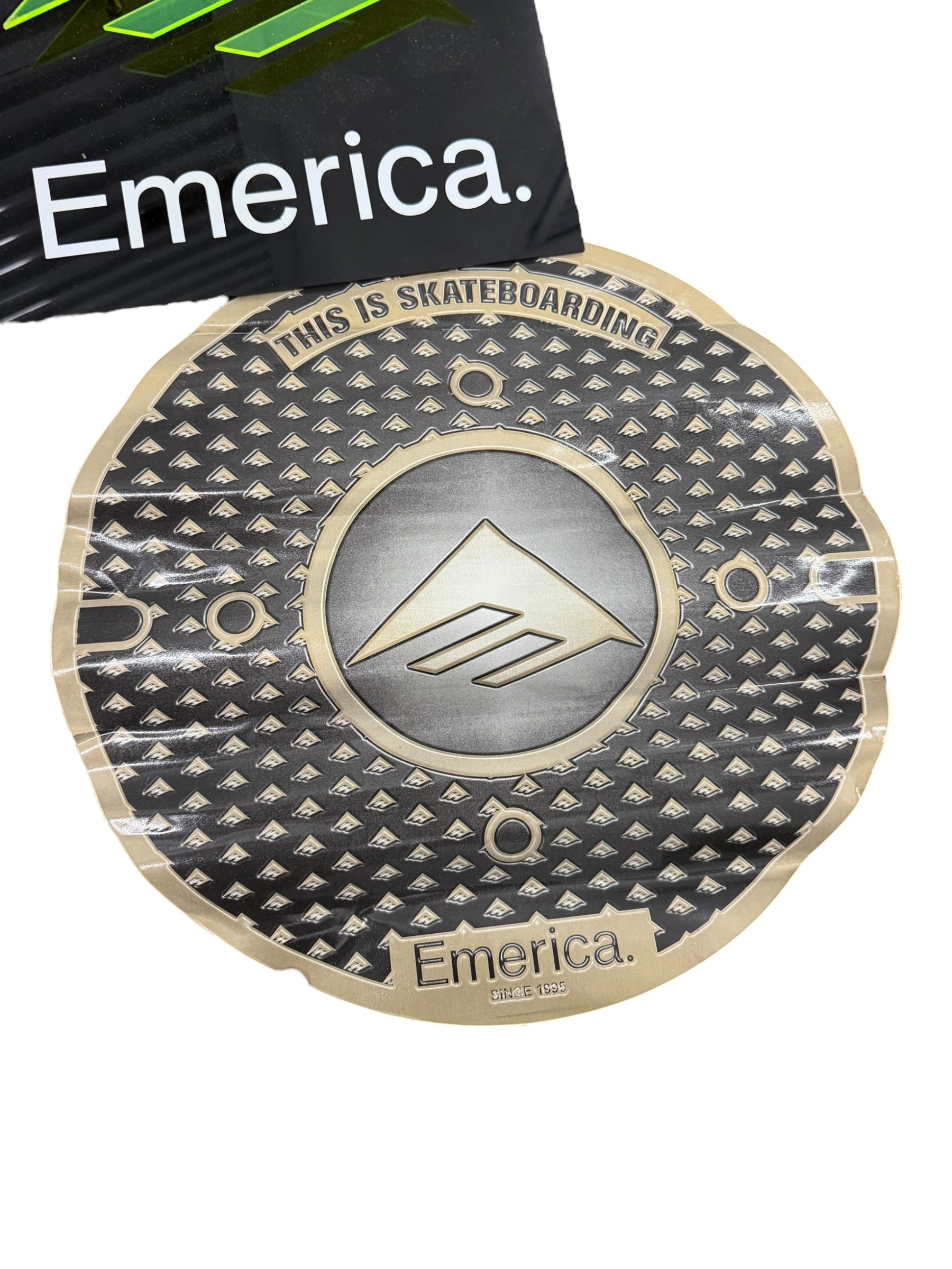 Emerica Footwear 00s Stay Gold Pop Up Store Display and Plaque