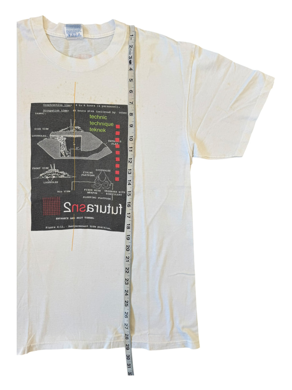 Bape 90s Futura Technic Graphic Hanes Beefy Size Large