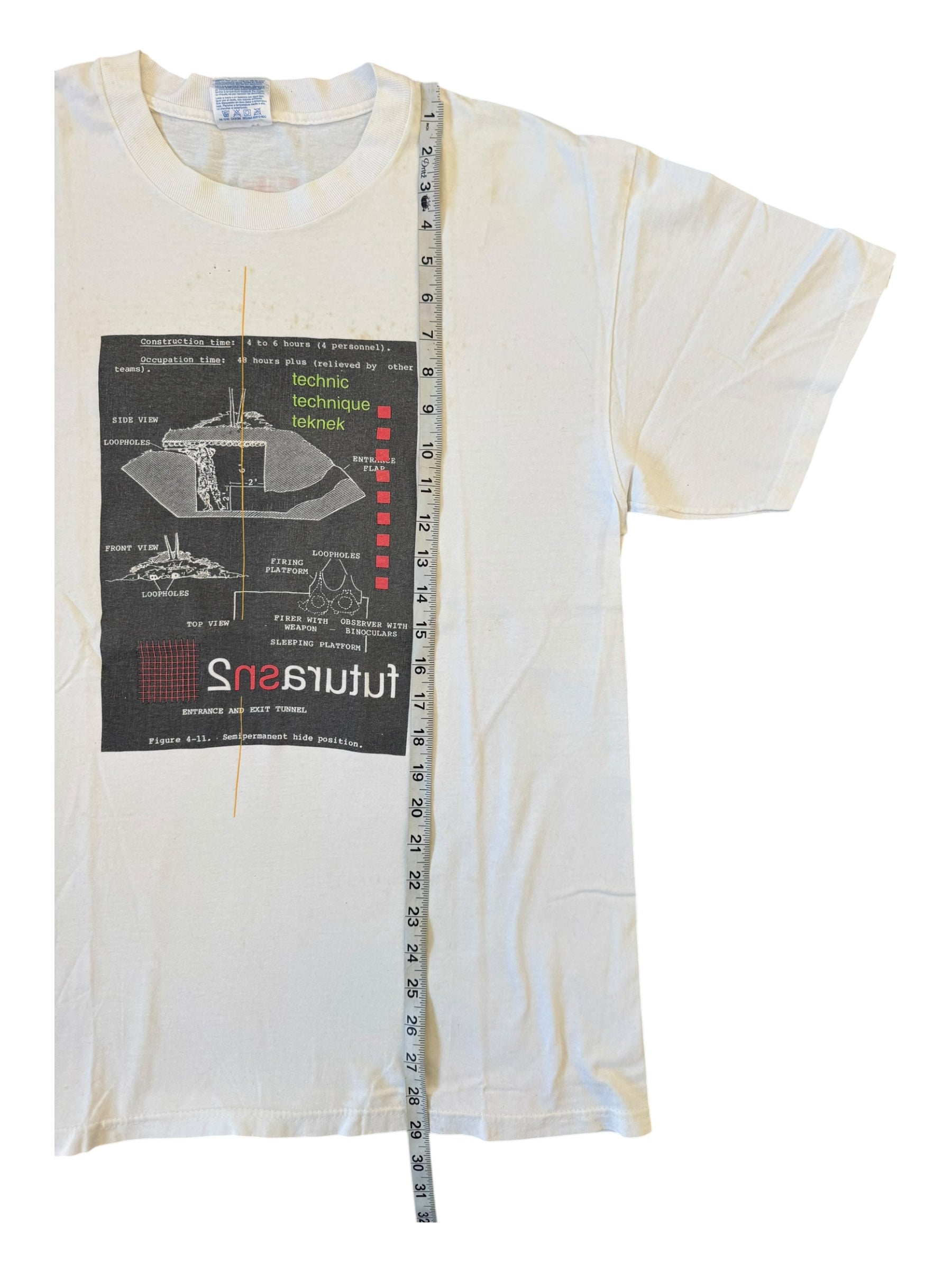 Bape 90s Futura Technic Graphic Hanes Beefy Size Large