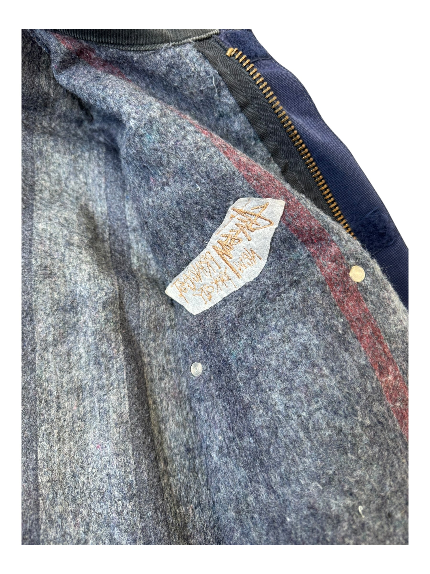 Stussy 90s Prince St. New York Employees Carhartt Chore Jacket Plaid Lined Size XL