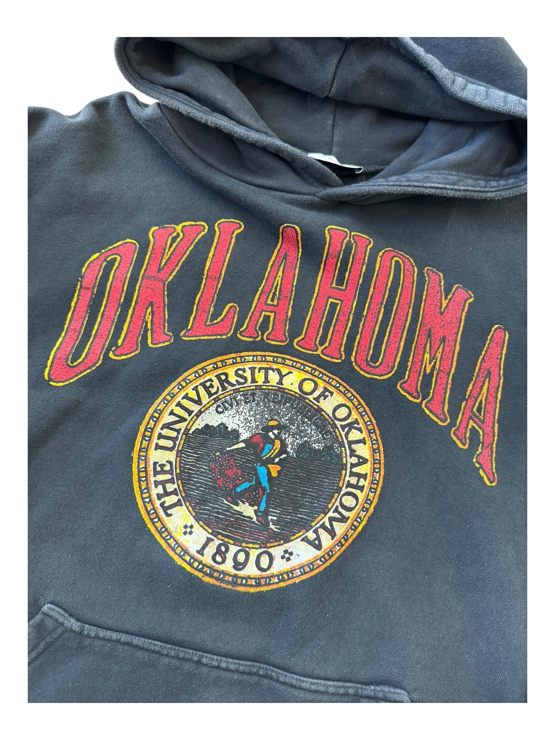 Rhude Black Oklahoma Hoodie Size XL