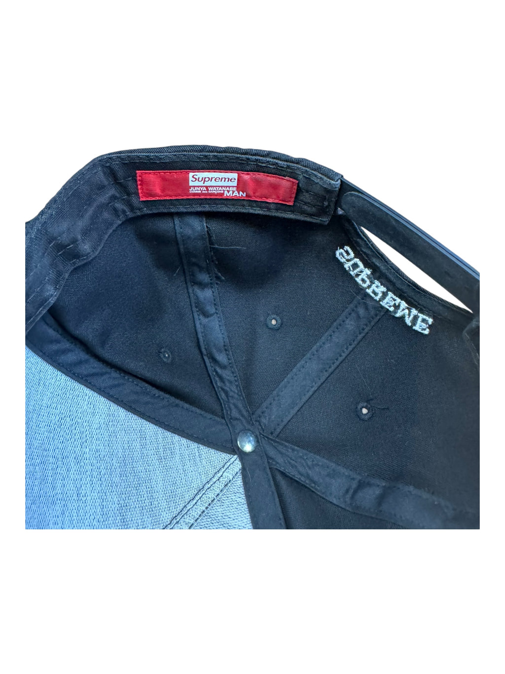 Supreme FW21 Junya Watanabe Comme Des Garcons Man Nature 5 Panel Black Snapback