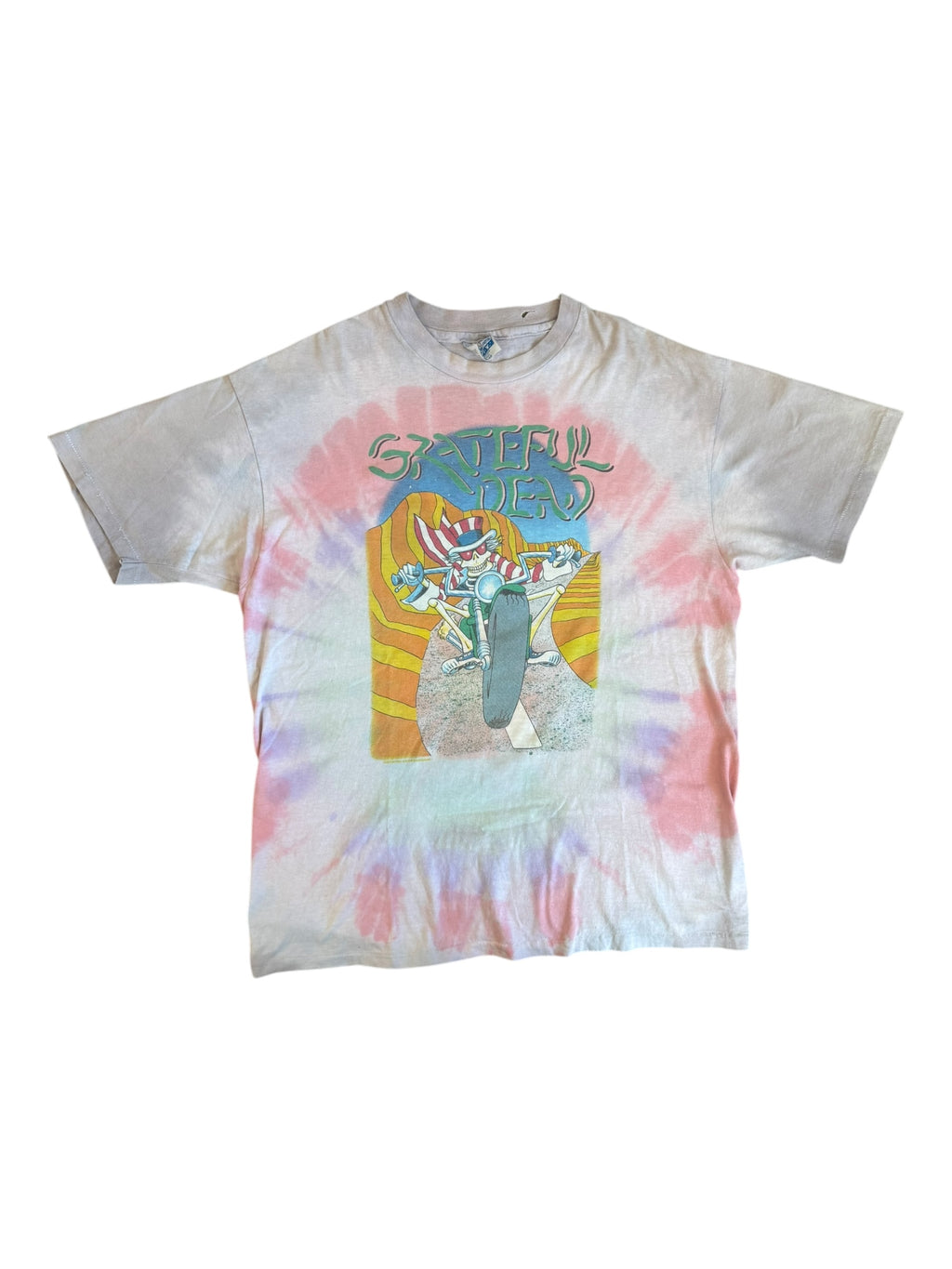 Grateful Dead Shirt Vintage Cycle Sam Tie Dye Hanes Beefy Sz XL