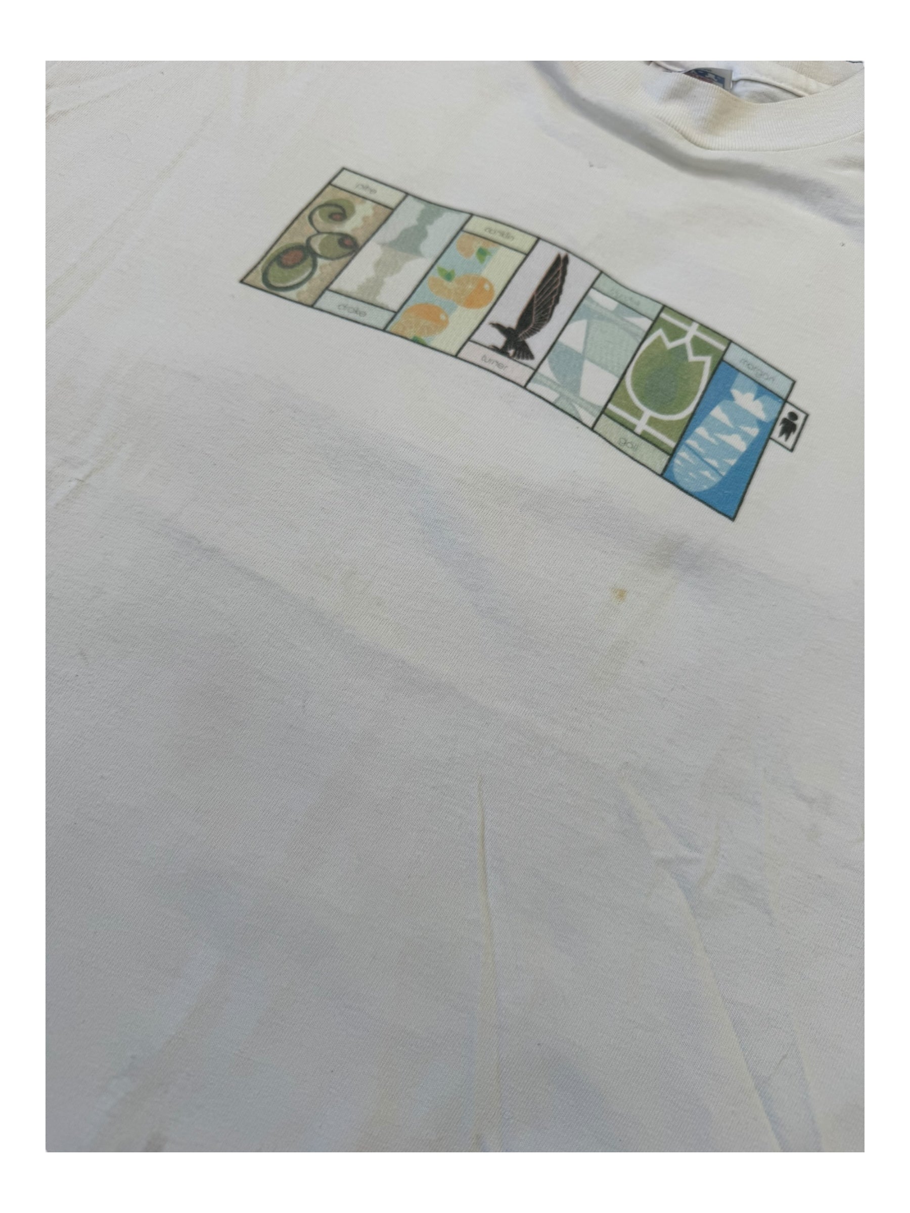 Alien Workshop 90s Board Graphics White T-Shirt Hanes Beefy Size T-Shirt Tultex Tag Size Large