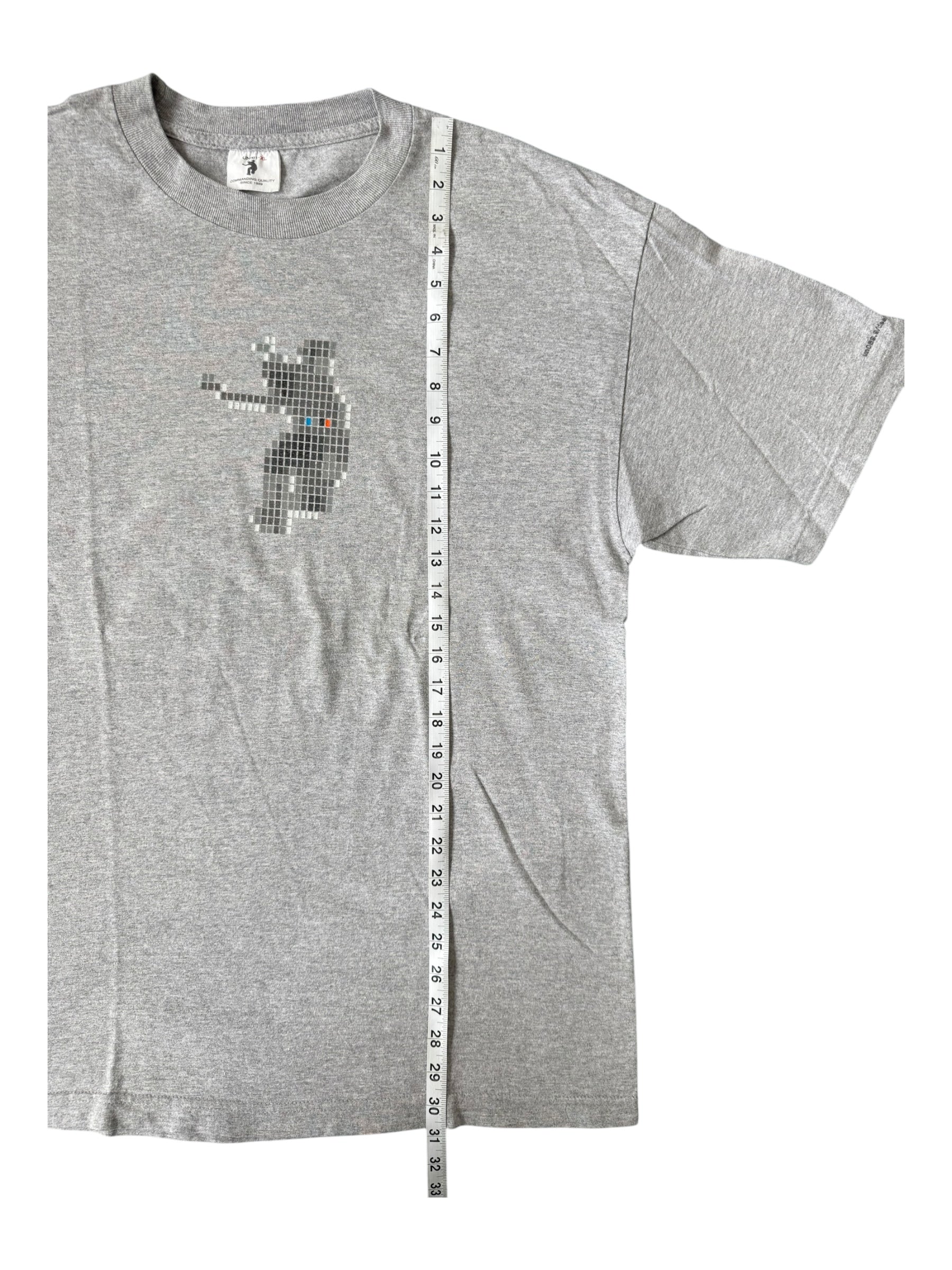 Union 90s Pixelated Frontman Grey T-Shirt Size XL