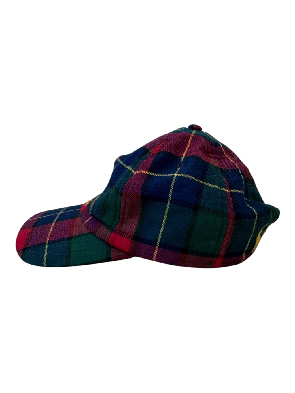 Polo Ralph Lauren Modern Plaid Horses Hat Leather Strapback
