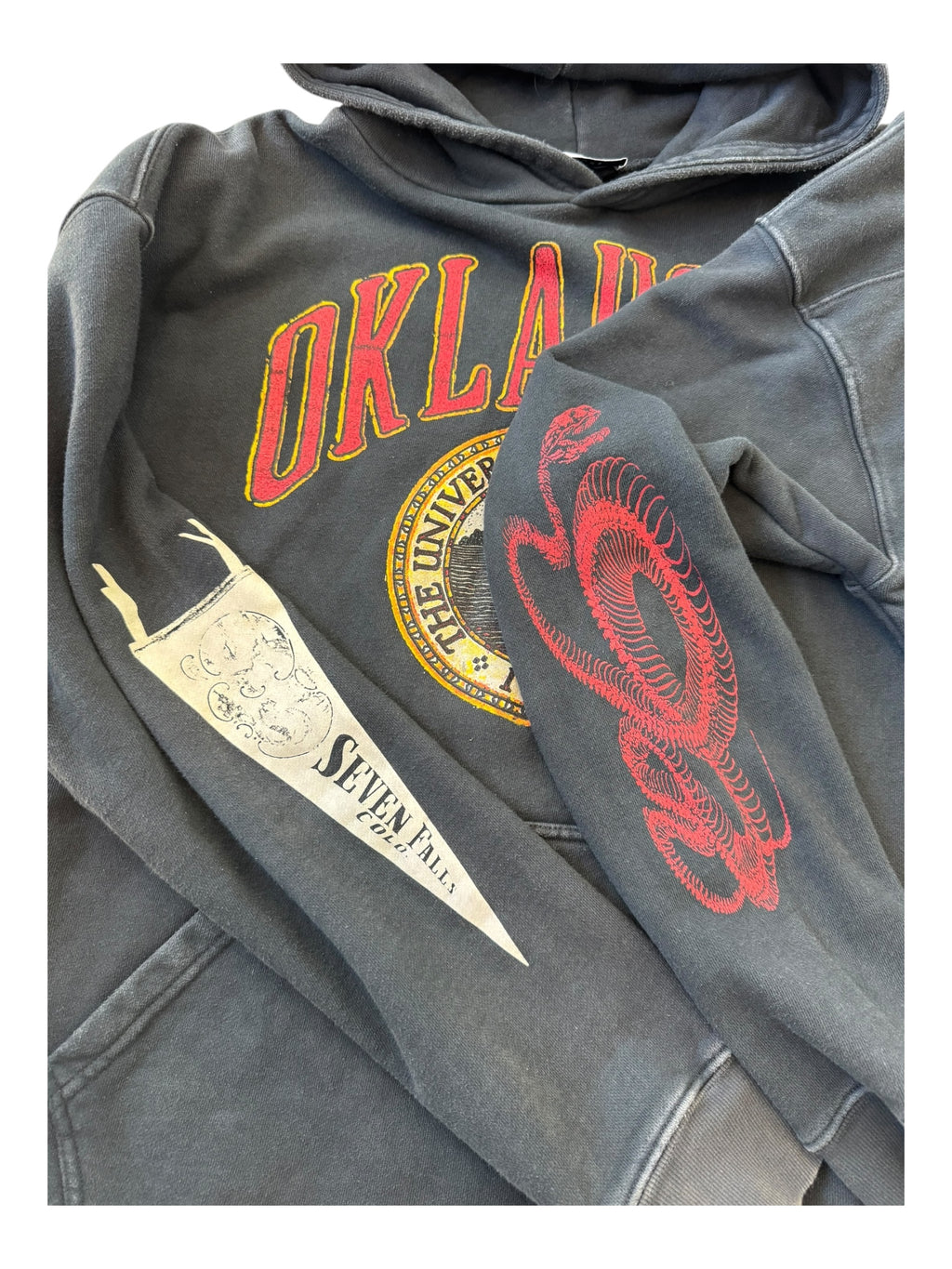 Rhude Black Oklahoma Hoodie Size XL