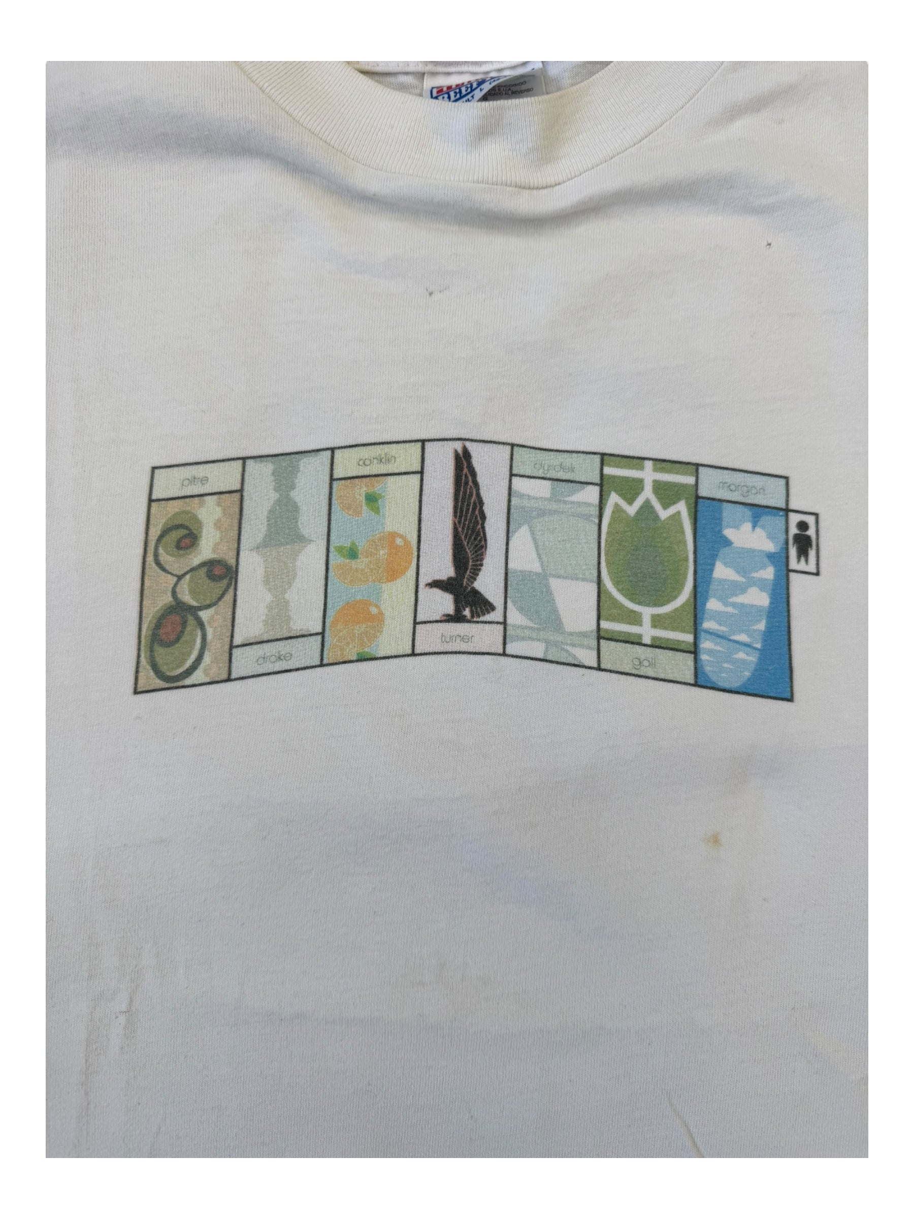 Alien Workshop 90s Board Graphics White T-Shirt Hanes Beefy Size T-Shirt Tultex Tag Size Large