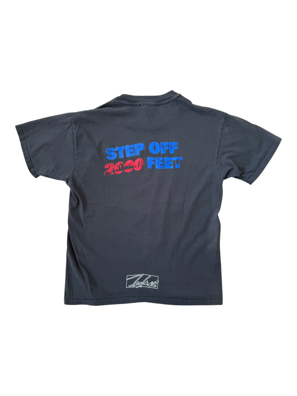 Futura 90s Not From Concentrate Step Off 2000 Feet Black T-shirt Size XL