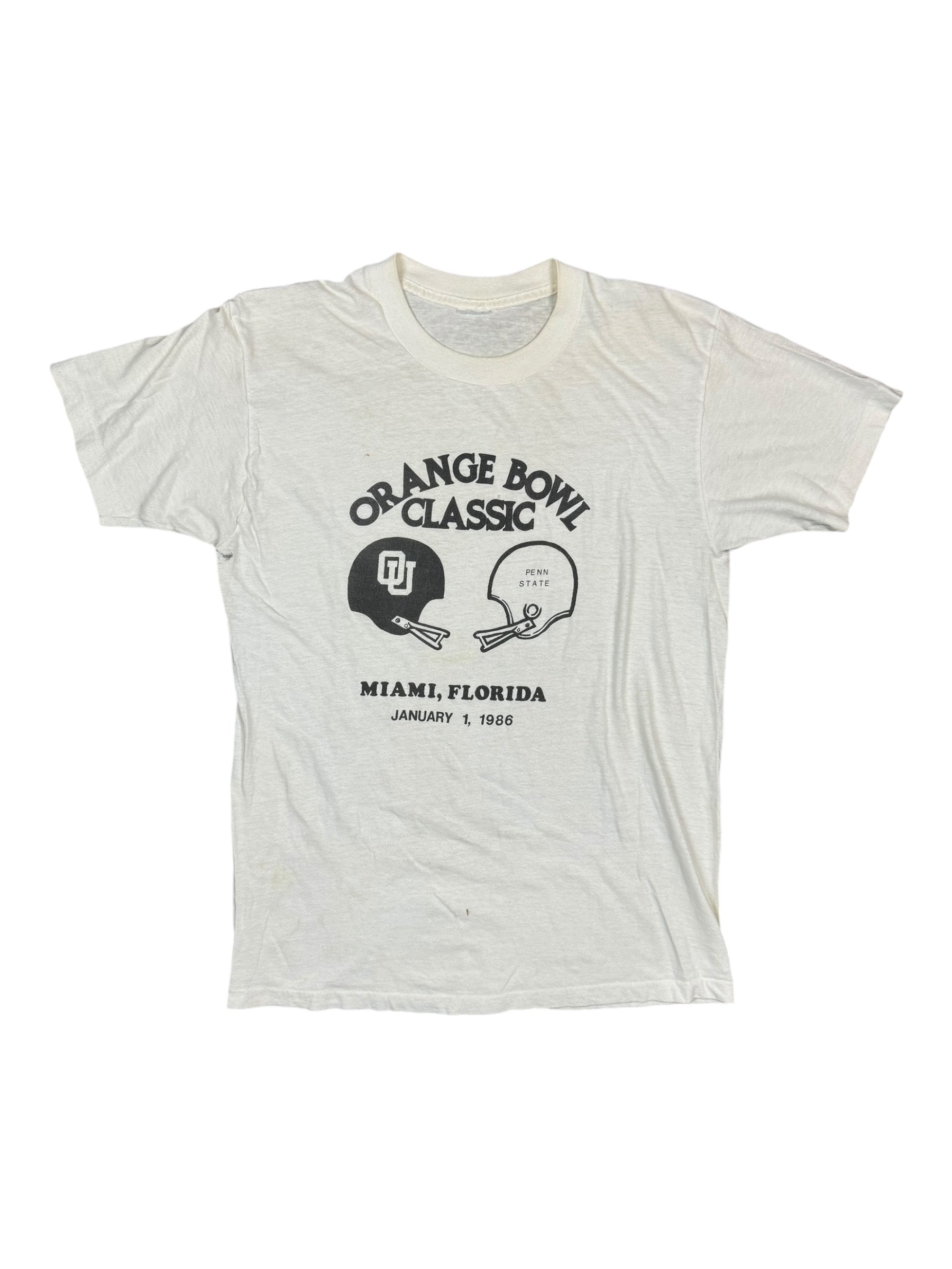 Penn State T-Shirt Orange Bowl Vs. Oklahoma Sooners 1986
