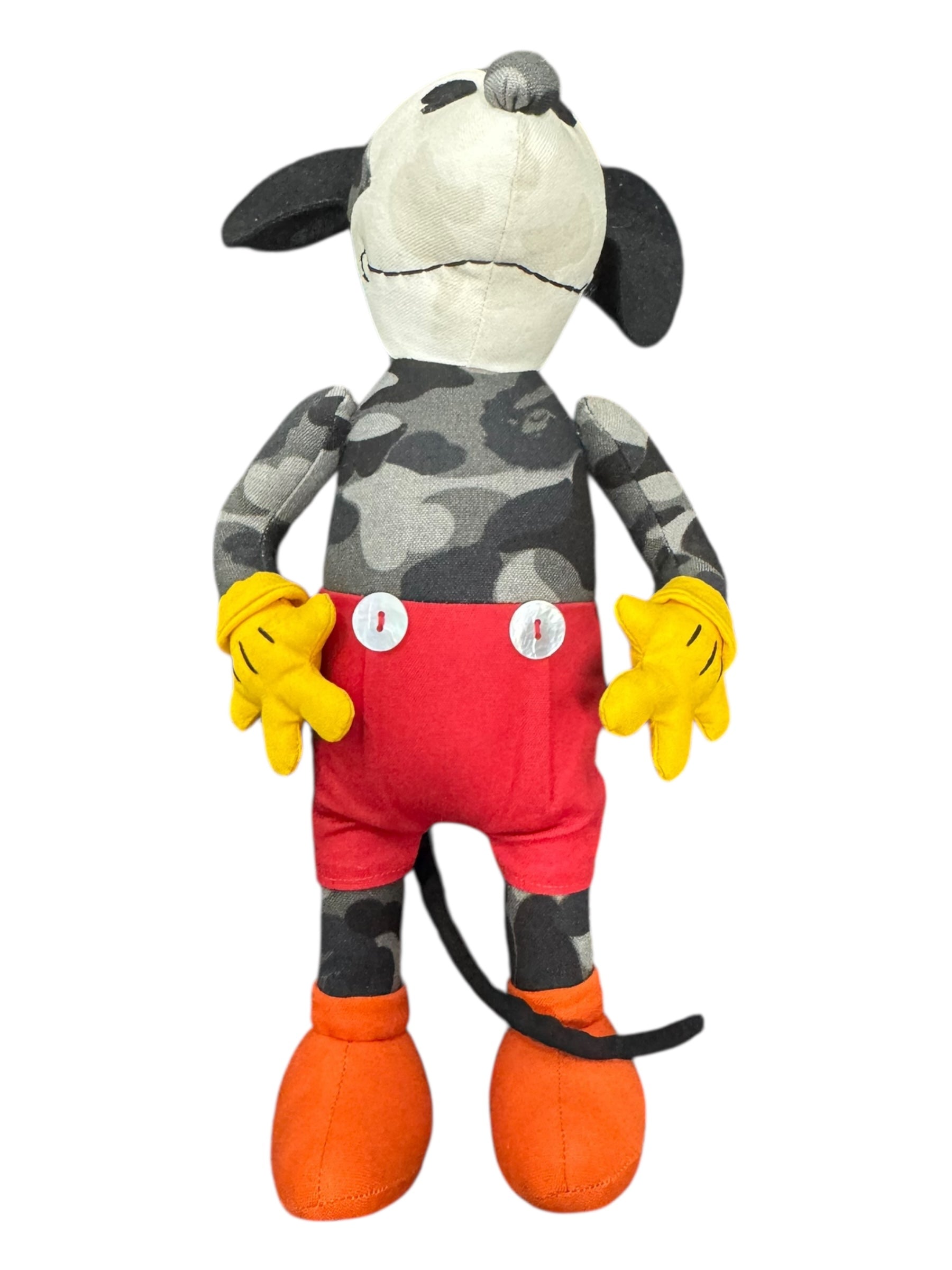 A Bathing Ape 2008 Disney Mickey Mouse Camo Plush Doll