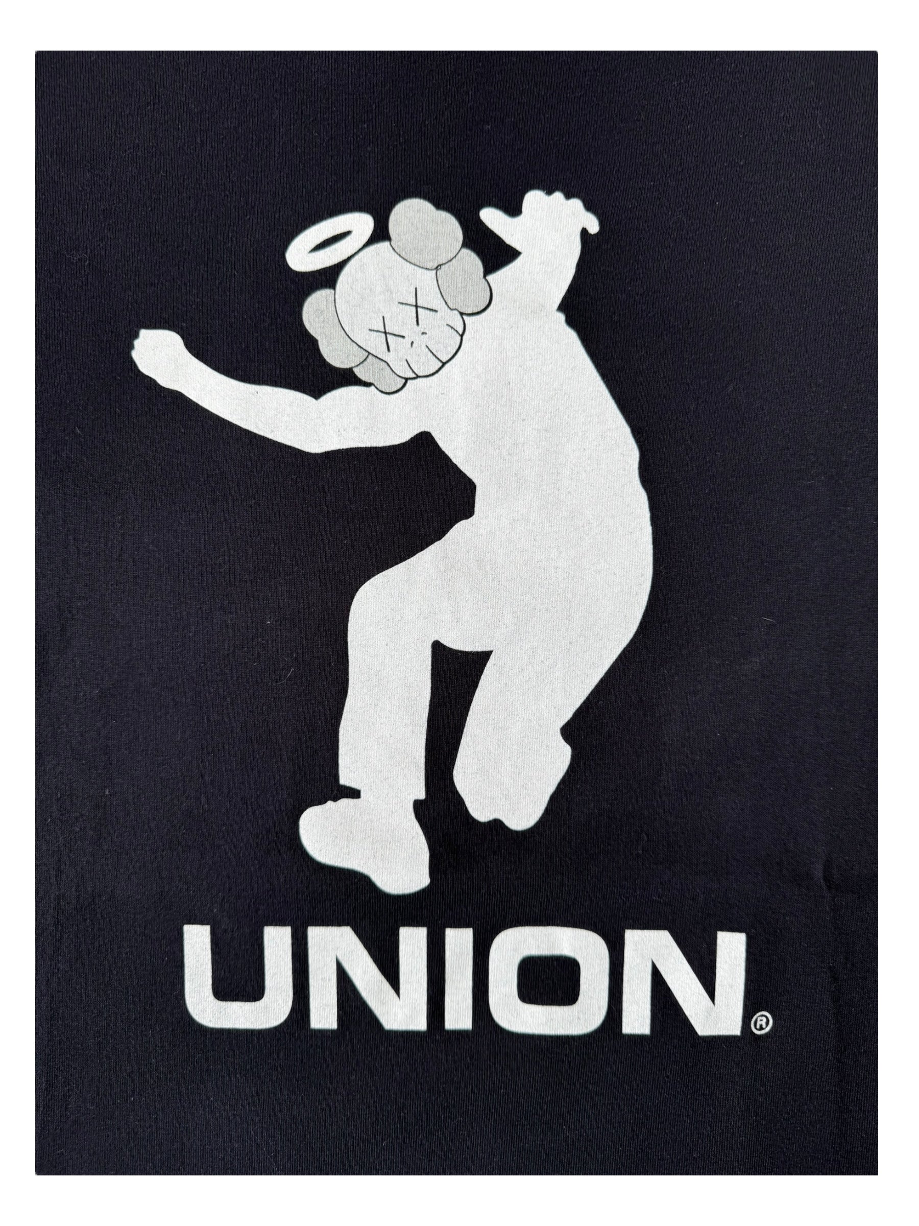 Union 00s Kaws Chum Head Frontman Black T-Shirt Size Large